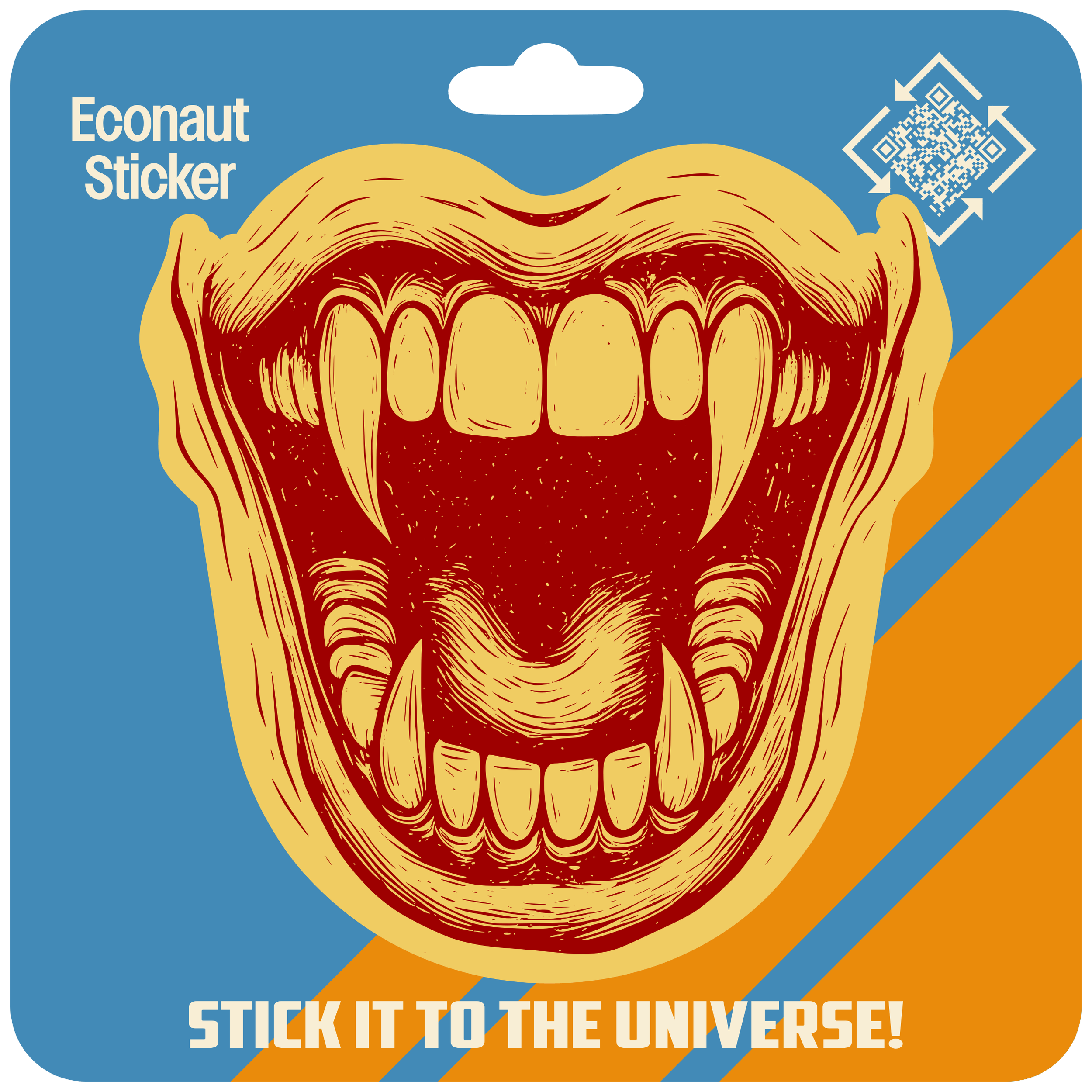 Vampire Bite Kraft Paper Sticker