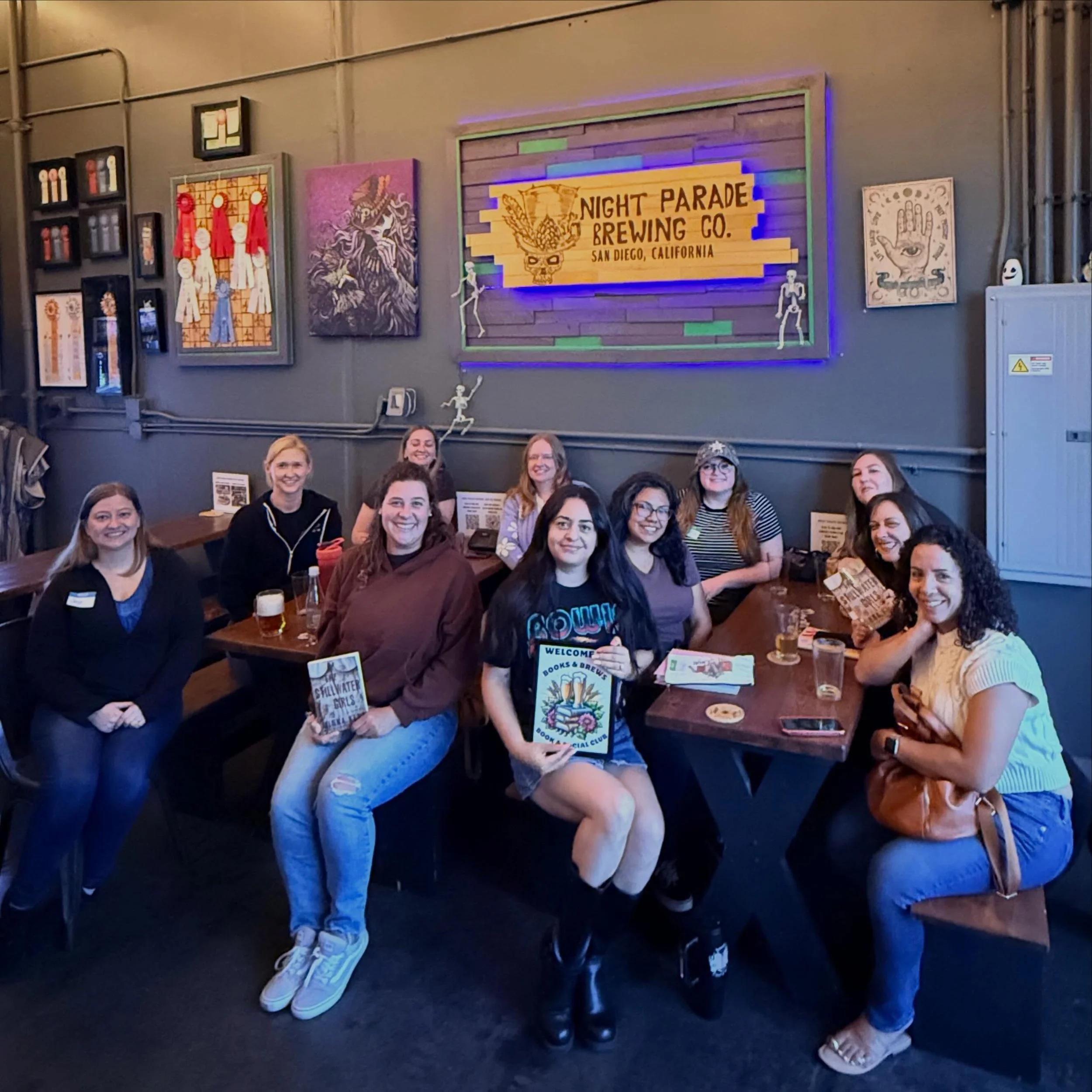Book club at @nightparadebrewing to discuss The Stillwater Girls