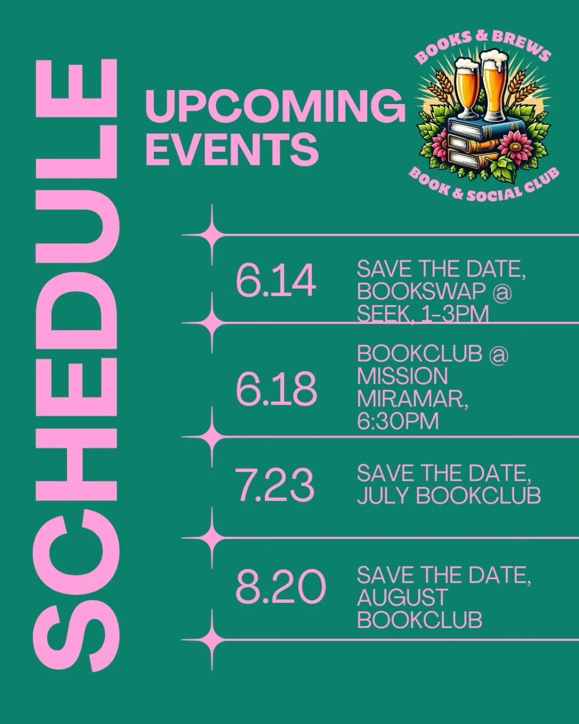 Mark your calendars to save our upcoming events! Details coming soon ✨️