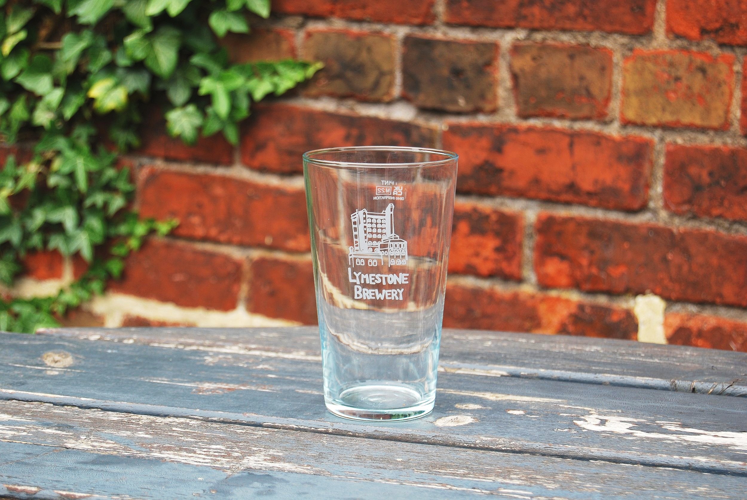 Lymestone Branded pint Glass
