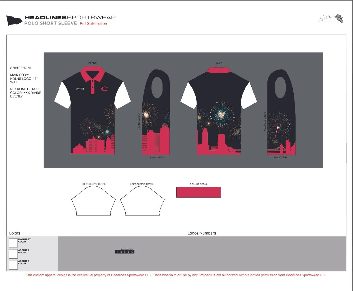 Cincinnati Reds Staff Polo Concept