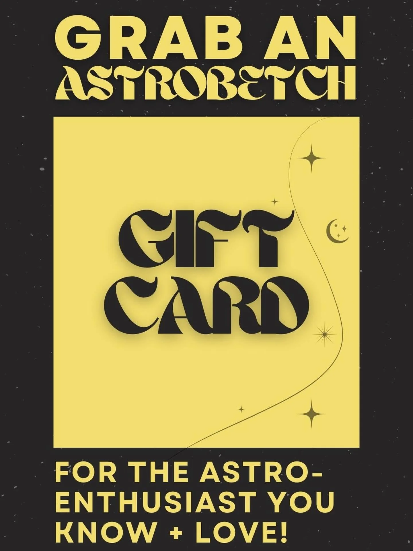 Cmonnn, who needs more stuff!? Ok ok sometimes stuff is good, but honestly &mdash; an experience is a more memorable gift. And this kind of experience can legit be life changing!

Visit ASTROBETCH.COM and click on the &ldquo;Services &amp; Giftcards&
