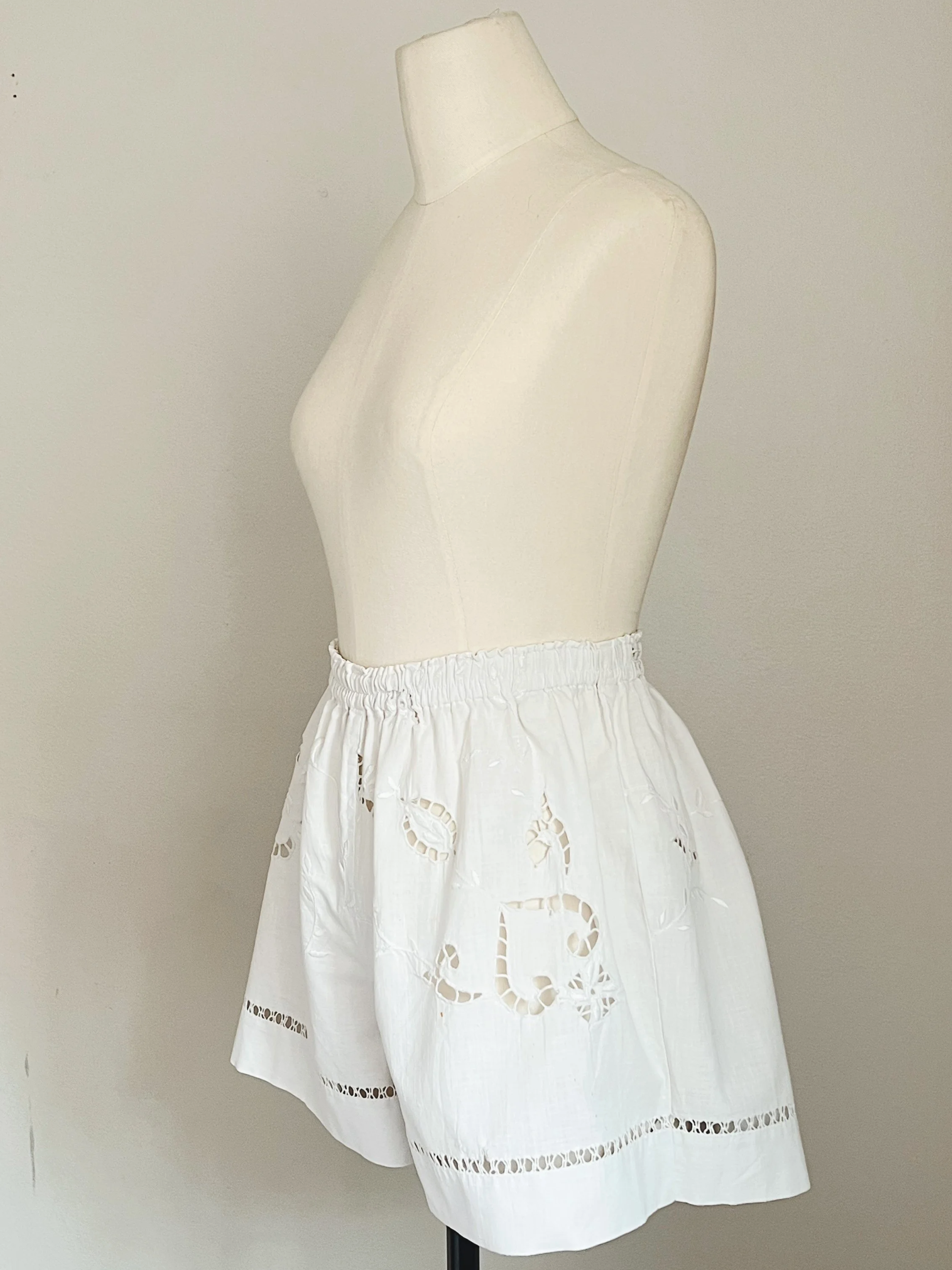 The Cutwork Short in Antique White