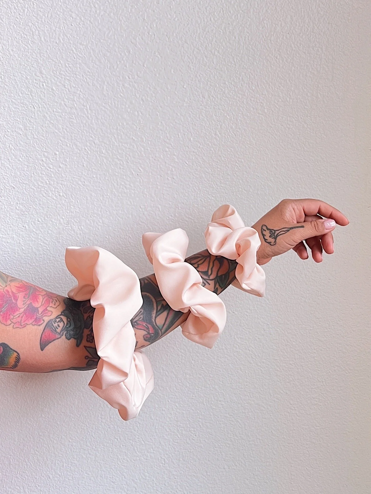 The Chiffon Scrunchie in Ivory