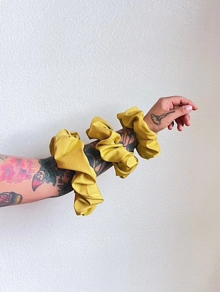 The Chiffon Scrunchie in Chartreuse