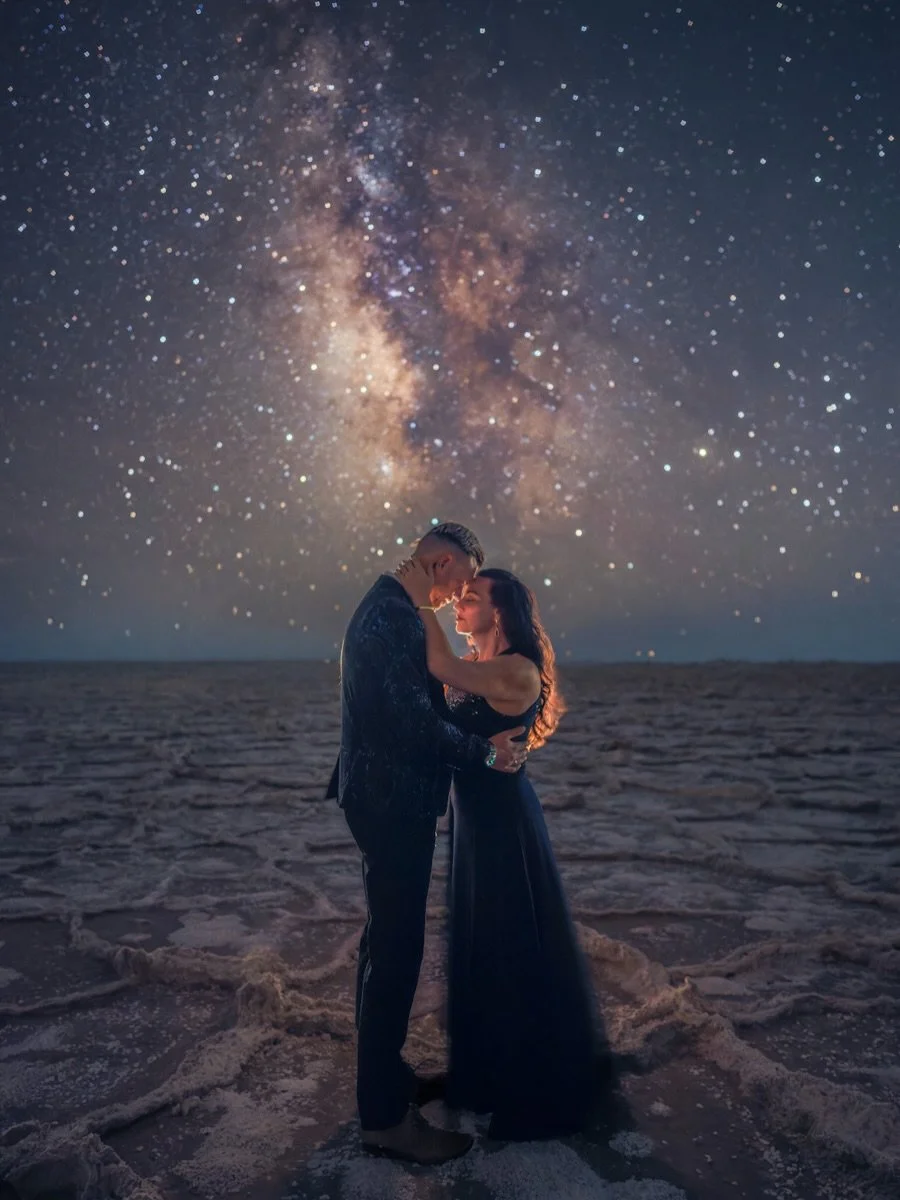 A Night Under the Stars ✨

Recently had the opportunity to photograph Katie and Sam under the night sky at Utah&rsquo;s Bonneville Salt Flats!

Katie found my photography through a Google search and reached out after discovering that I offer night sk