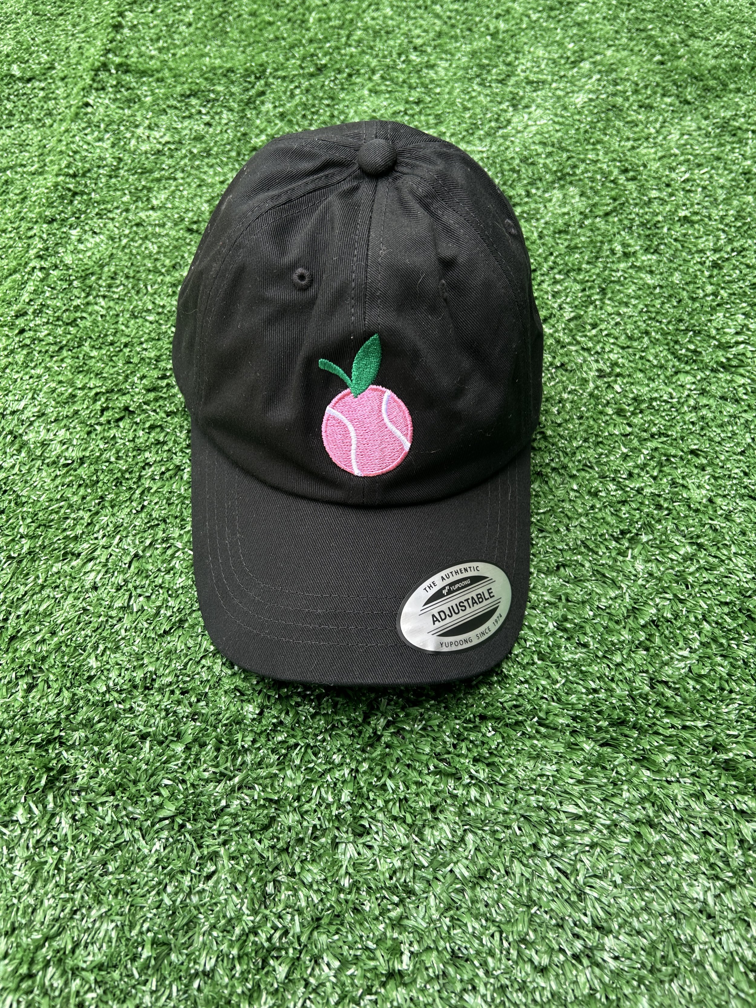 Menace on the Court Fruit Icon Adjustable Embroidered Dad Hat Black