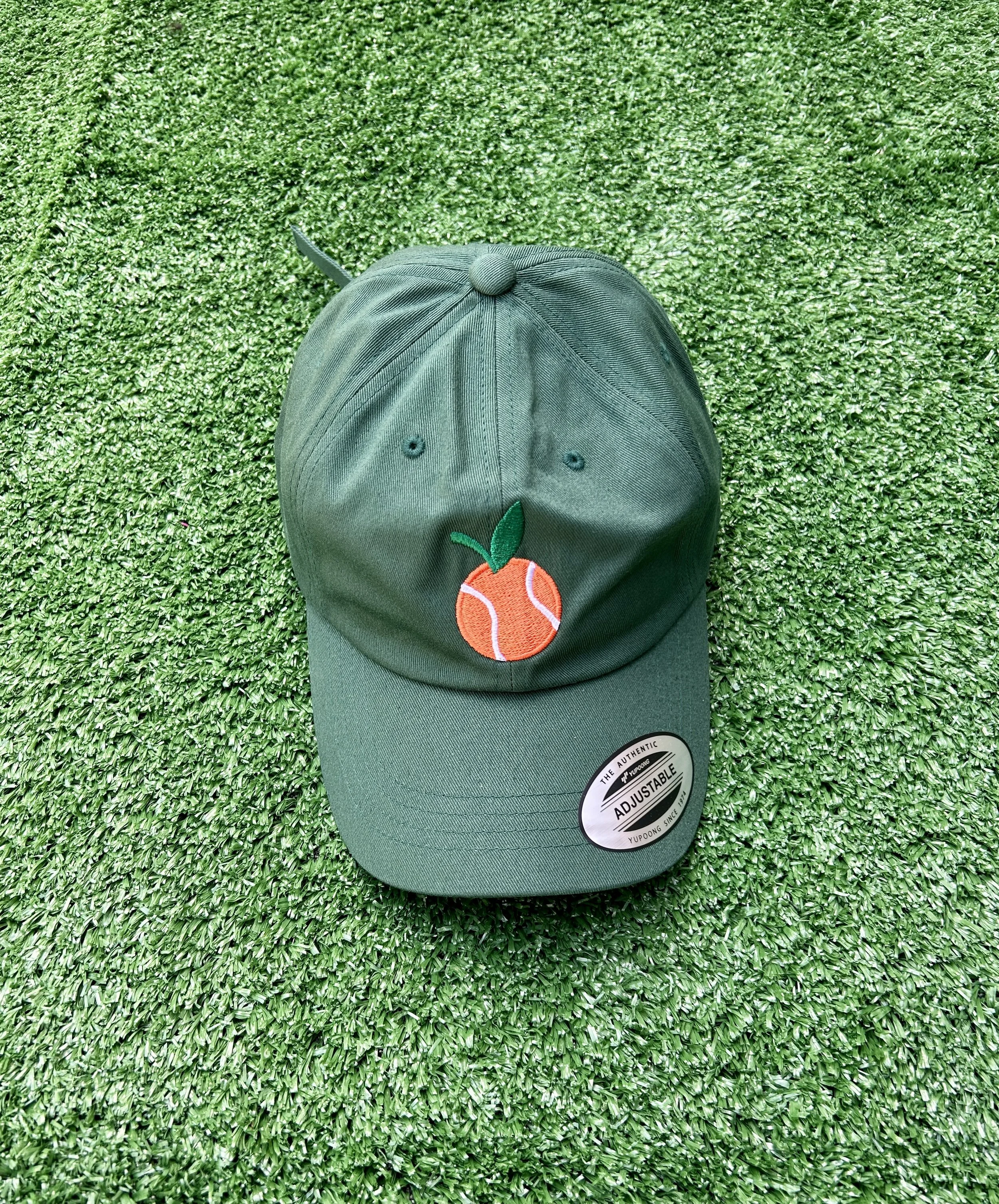 Menace on the Court Fruit Icon Adjustable Embroidered Dad Hat Green