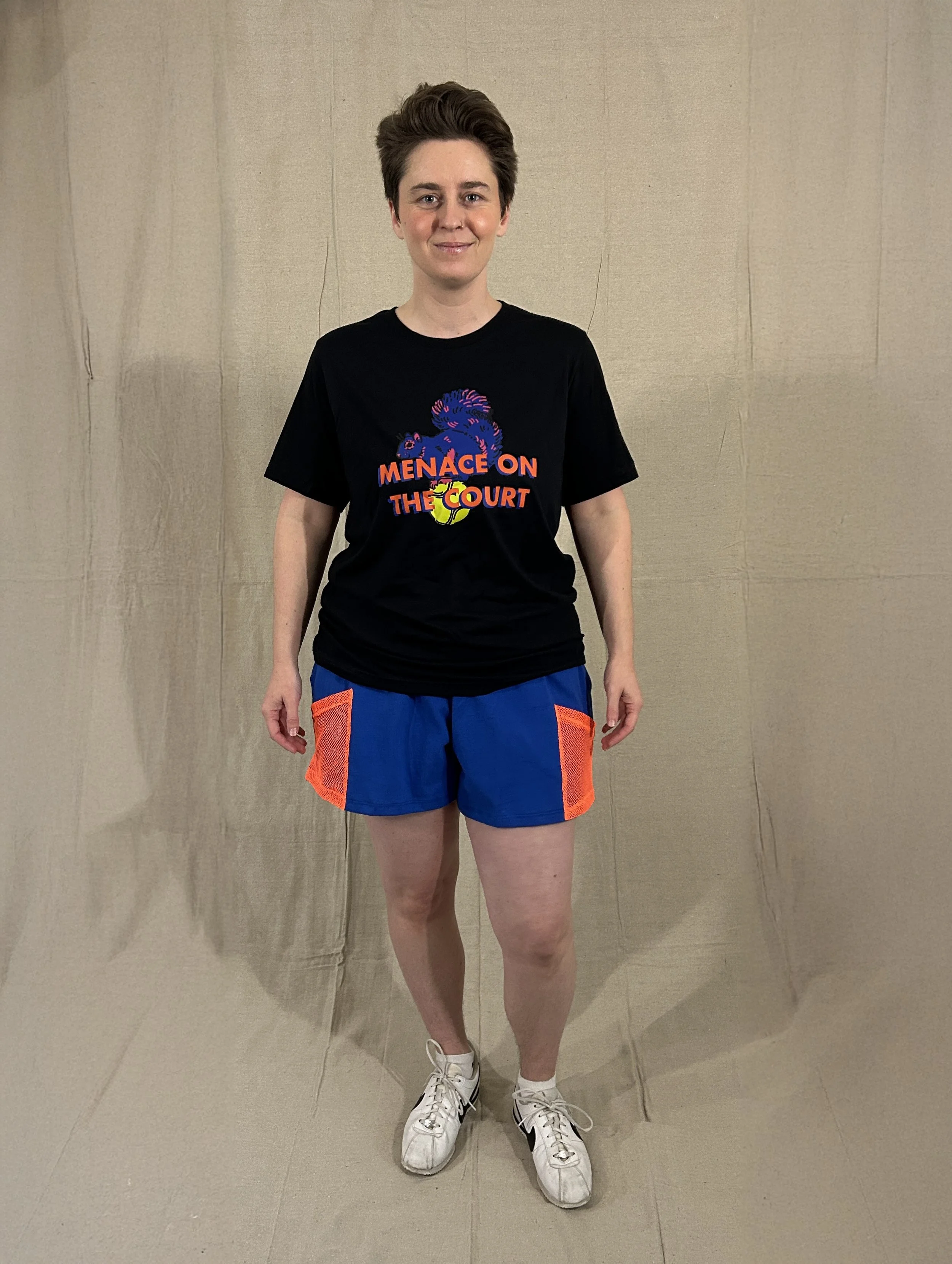 *PRE-ORDER* Relaxed Fit Color Blocked Patch Pocket Tennis Shorts Blue