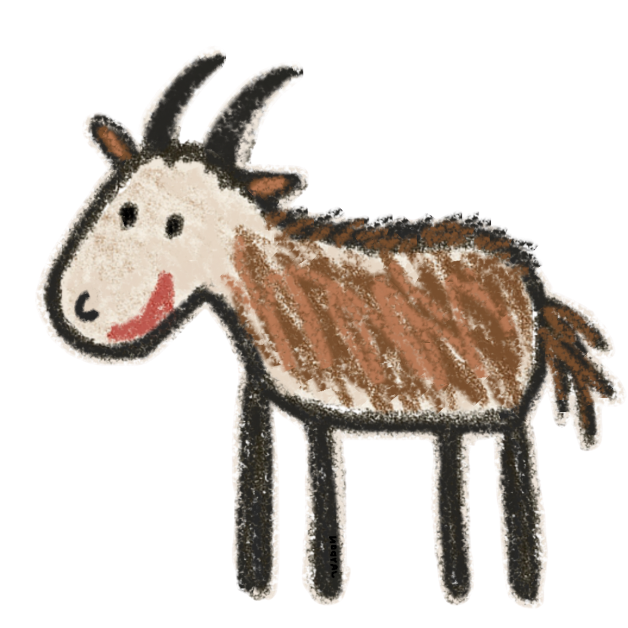 Illustration of a cow making an OK hand gesture with its hoof.
