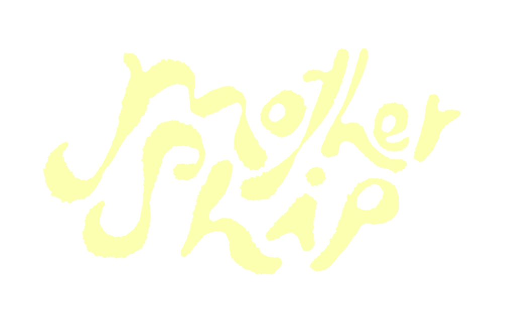 Stylized yellow text on black background reading 'Mother Sister' in a handwritten font.