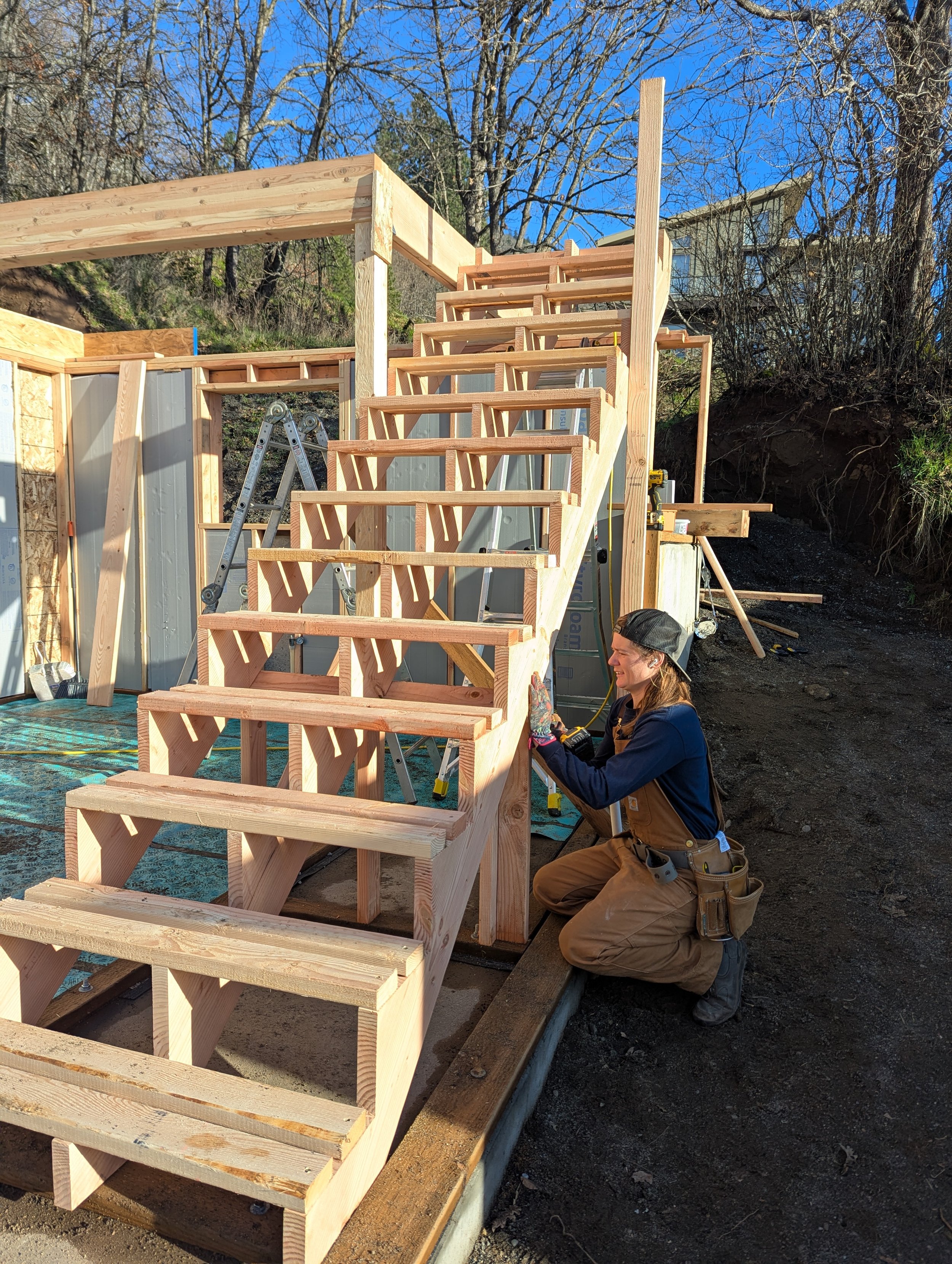 Perch Customs custom ADU under construction in the Columbia River Gorge