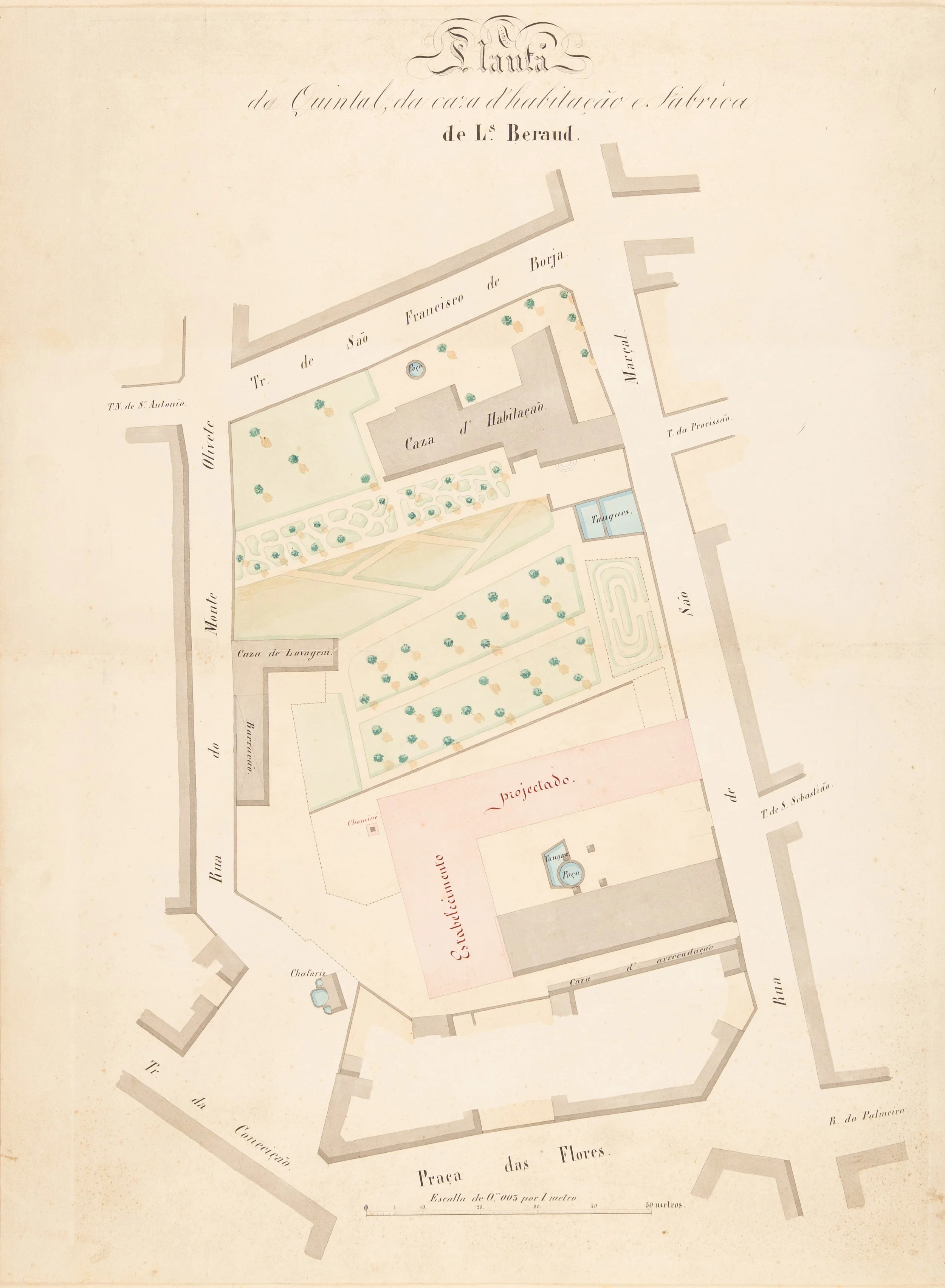 Plan d'architecte pour Louis Béraud à Lisbonne, Lisboa 3