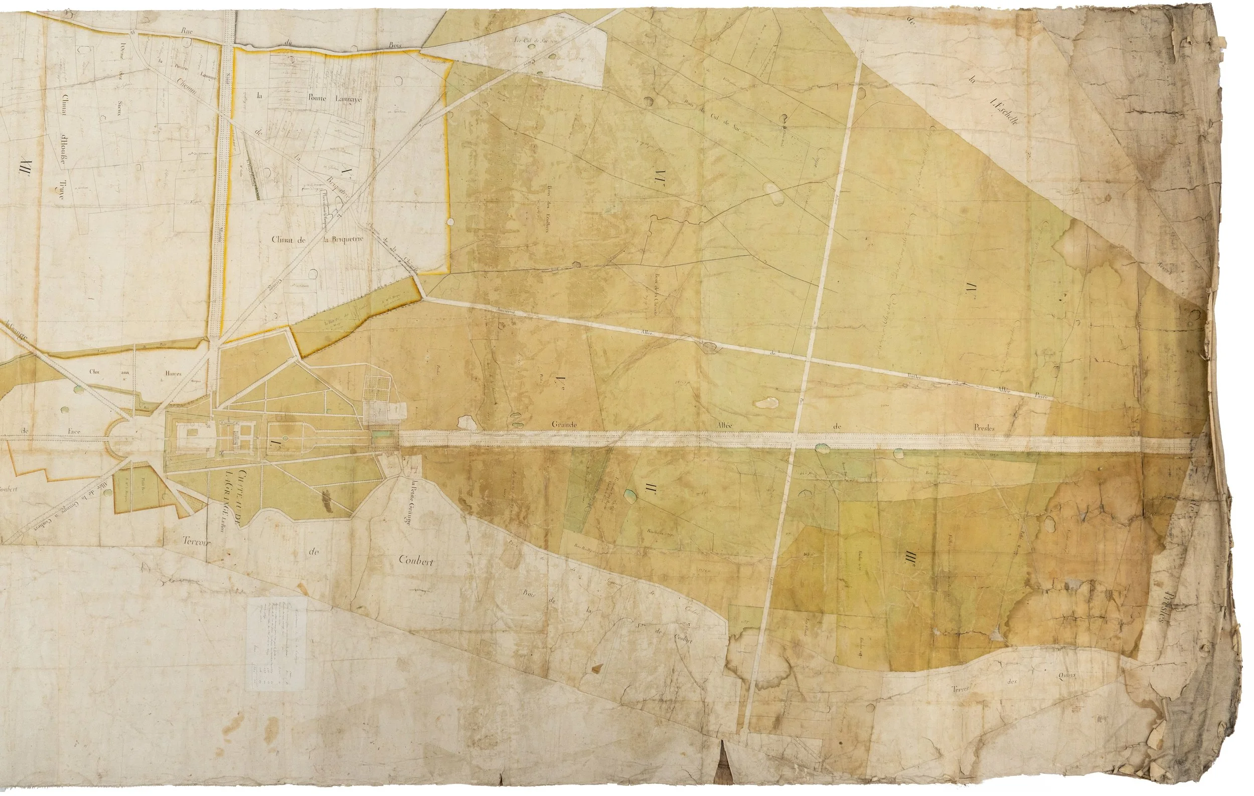 Grand plan manuscrit domaine La Grange-le-Roi détail droite