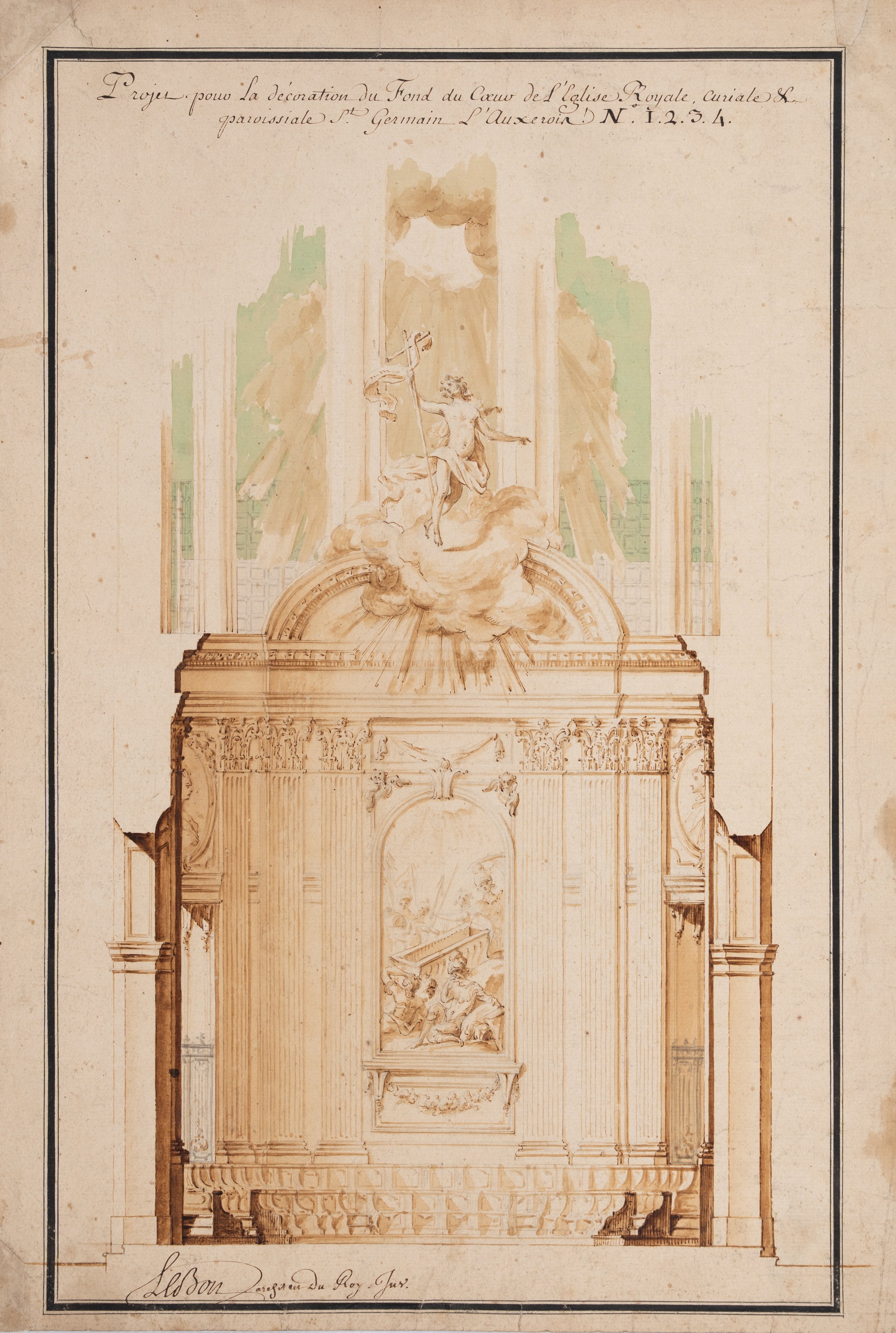 Pierre-Étienne Le Bon. Projet pour le chœur de l'église Saint-Germain-l'Auxerrois (Paris).