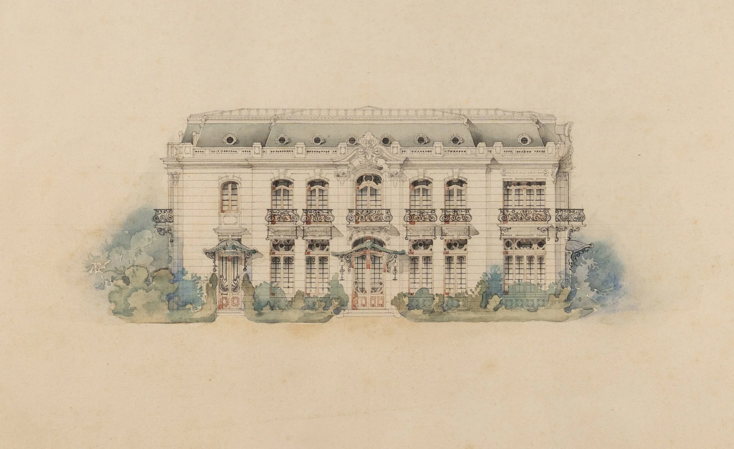Dessin original Pavillon Paillard Champs Élysées Élysée Té