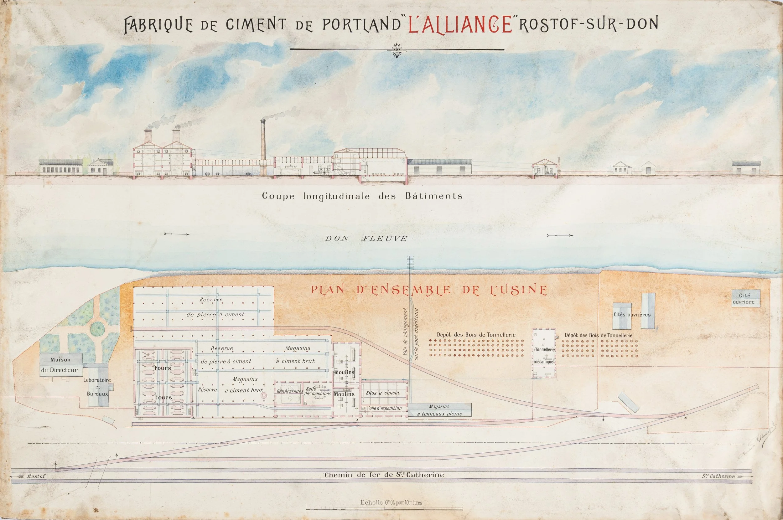 Dessin fabrique de ciment Portland Alliance Rostov-sur-Don
