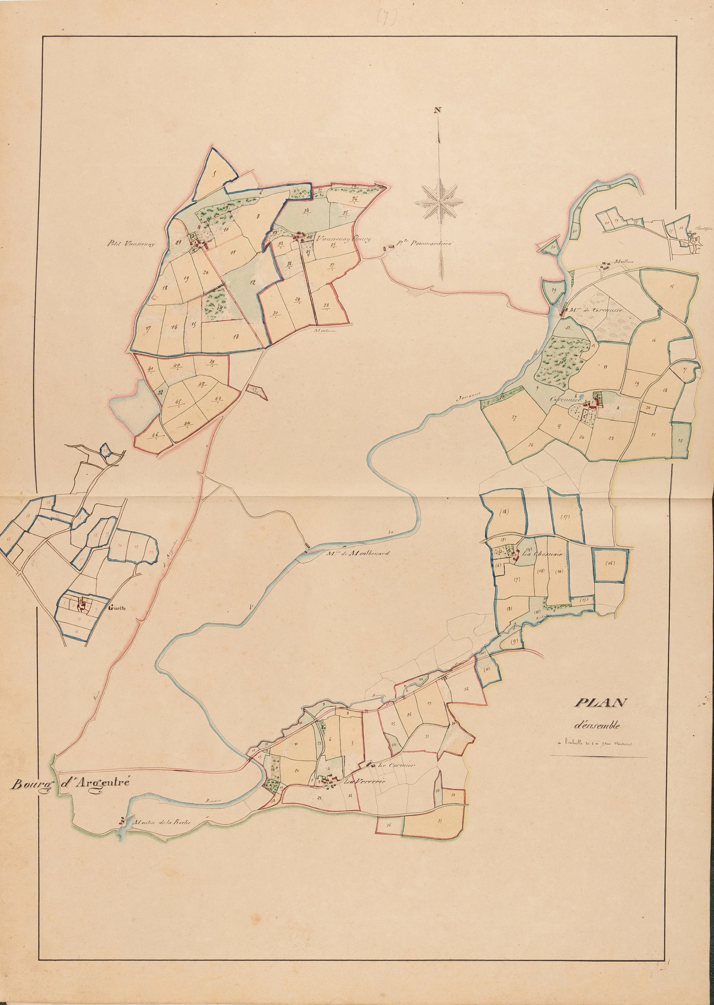 Atlas manuscrit Comte de Cintré, Argentré, Mayenne