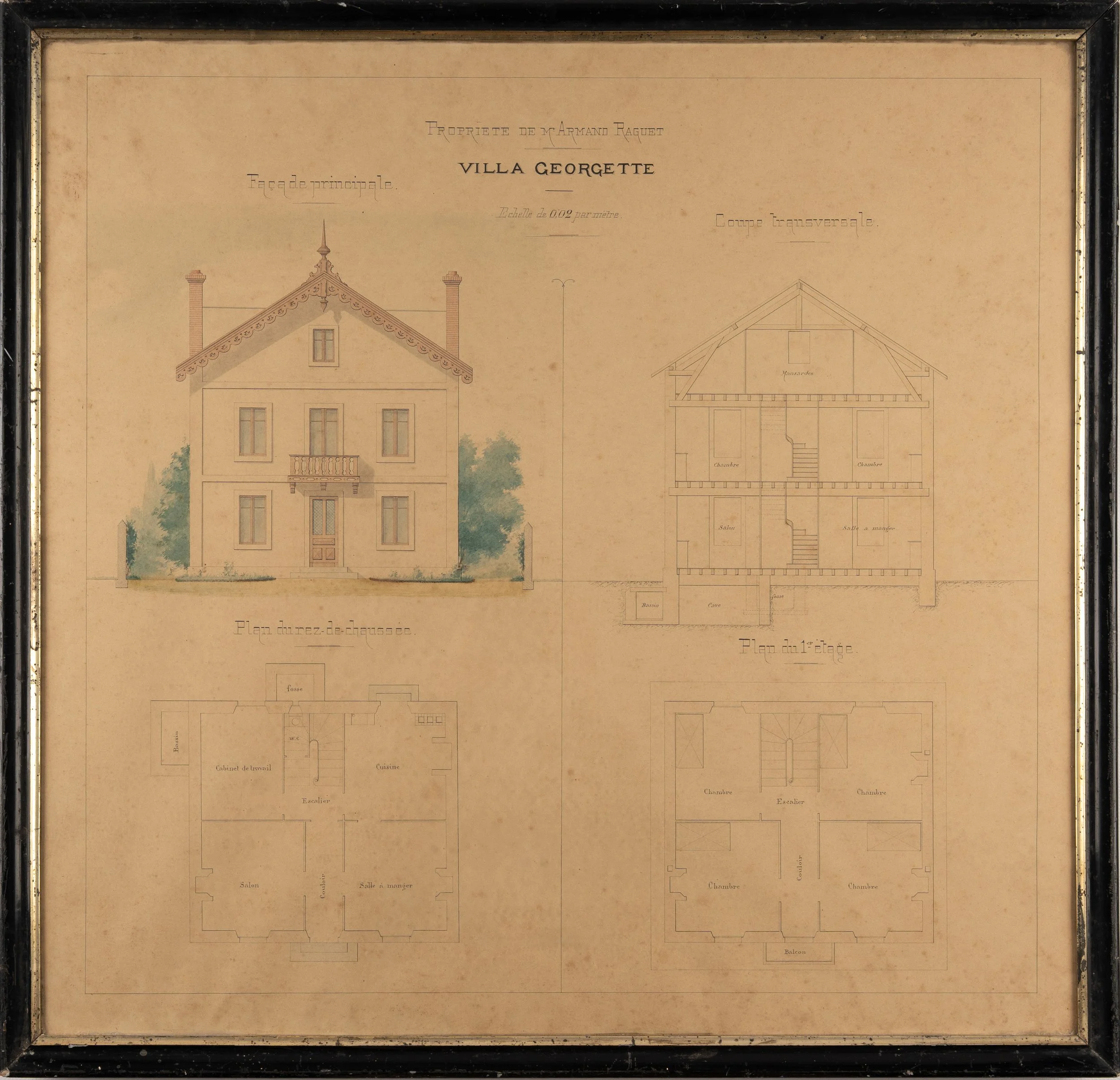 « Propriété de M. Armand Raguet — Villa Georgette » [à Bayonne (Pyrénées-Atlantiques)]. [Fin du XIXe siècle].