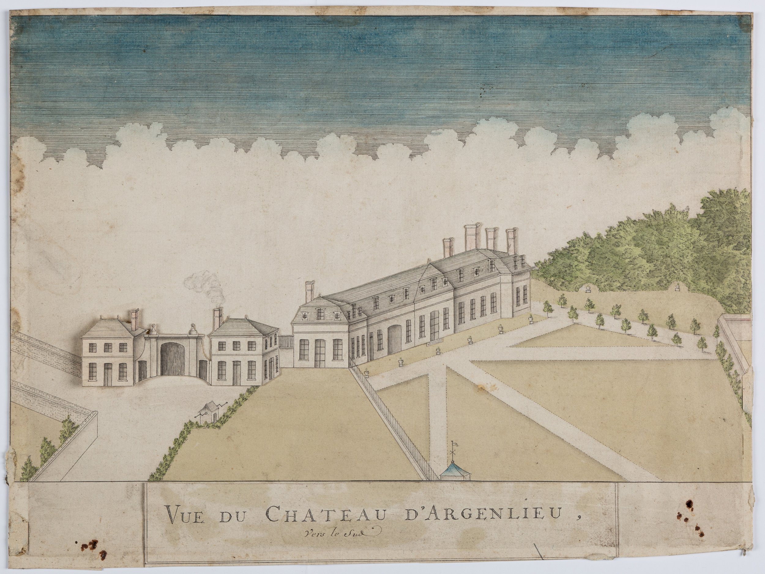 « Vue du Château d’Argenlieu, vers le sud » (Avrechy, Oise).