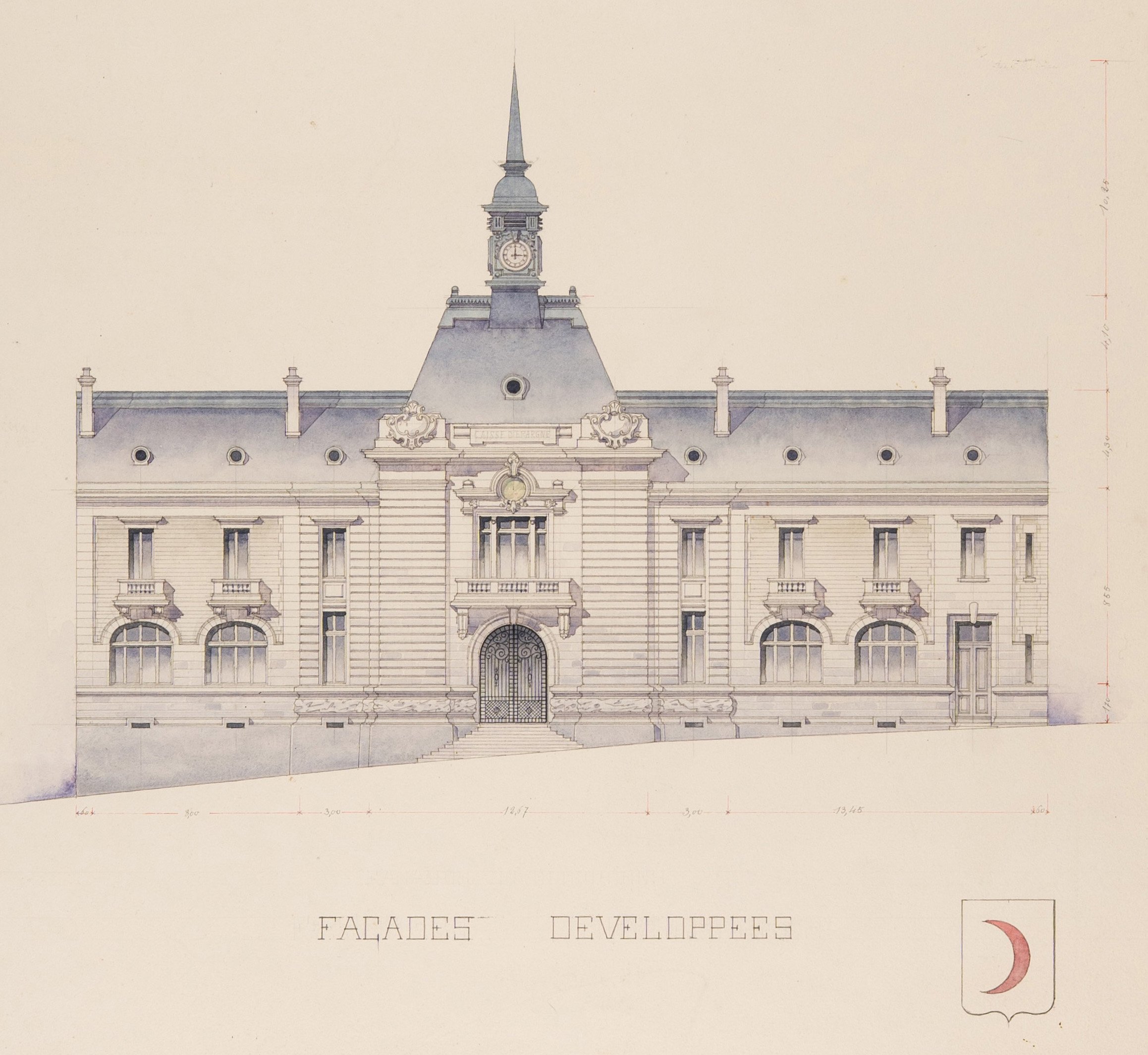 Détail dessin concours Caisse d'Épargne Graulhet Tarn