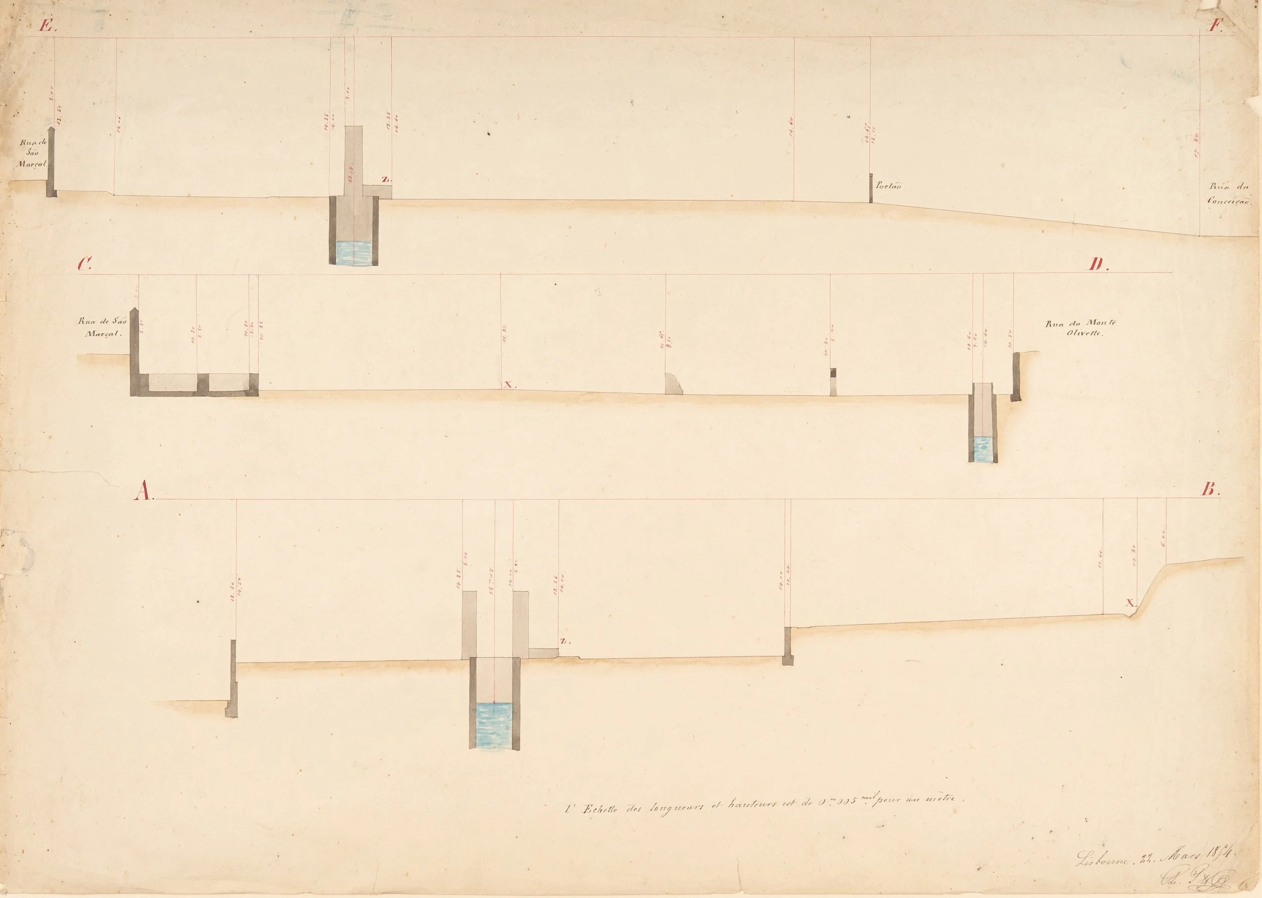 Plan d'architecte pour Louis Béraud à Lisbonne, Lisboa 5