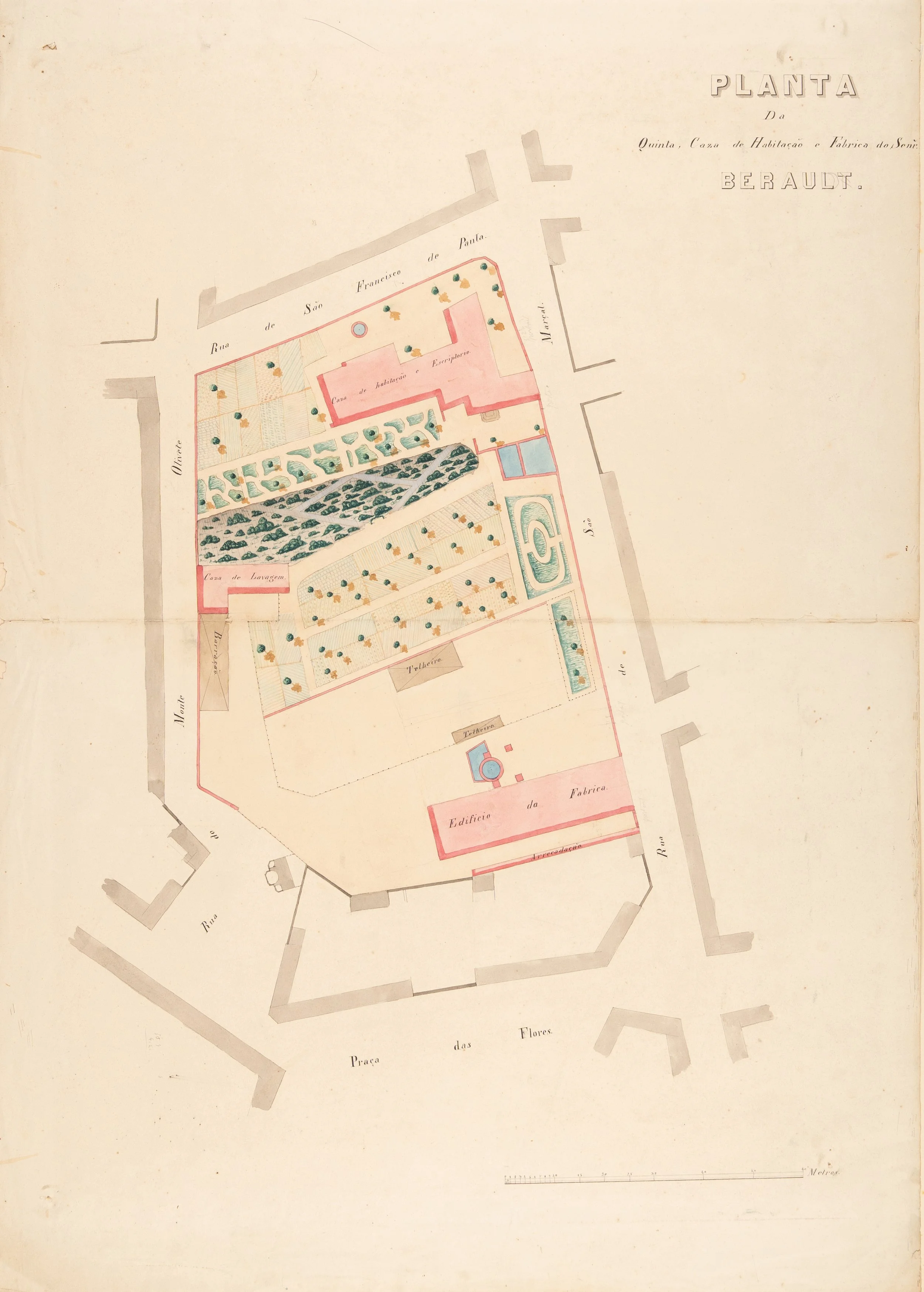 Plan d'architecte pour Louis Béraud à Lisbonne, Lisboa 1