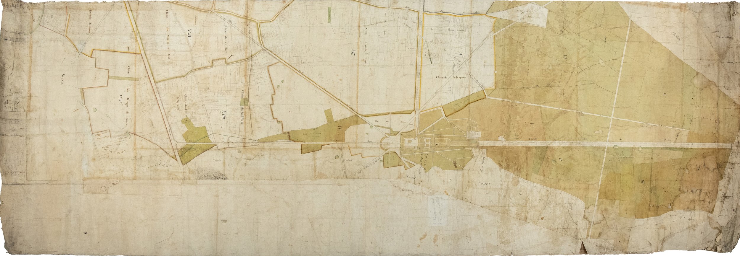 Grand plan manuscrit domaine La Grange-le-Roi Grisy-Suisnes