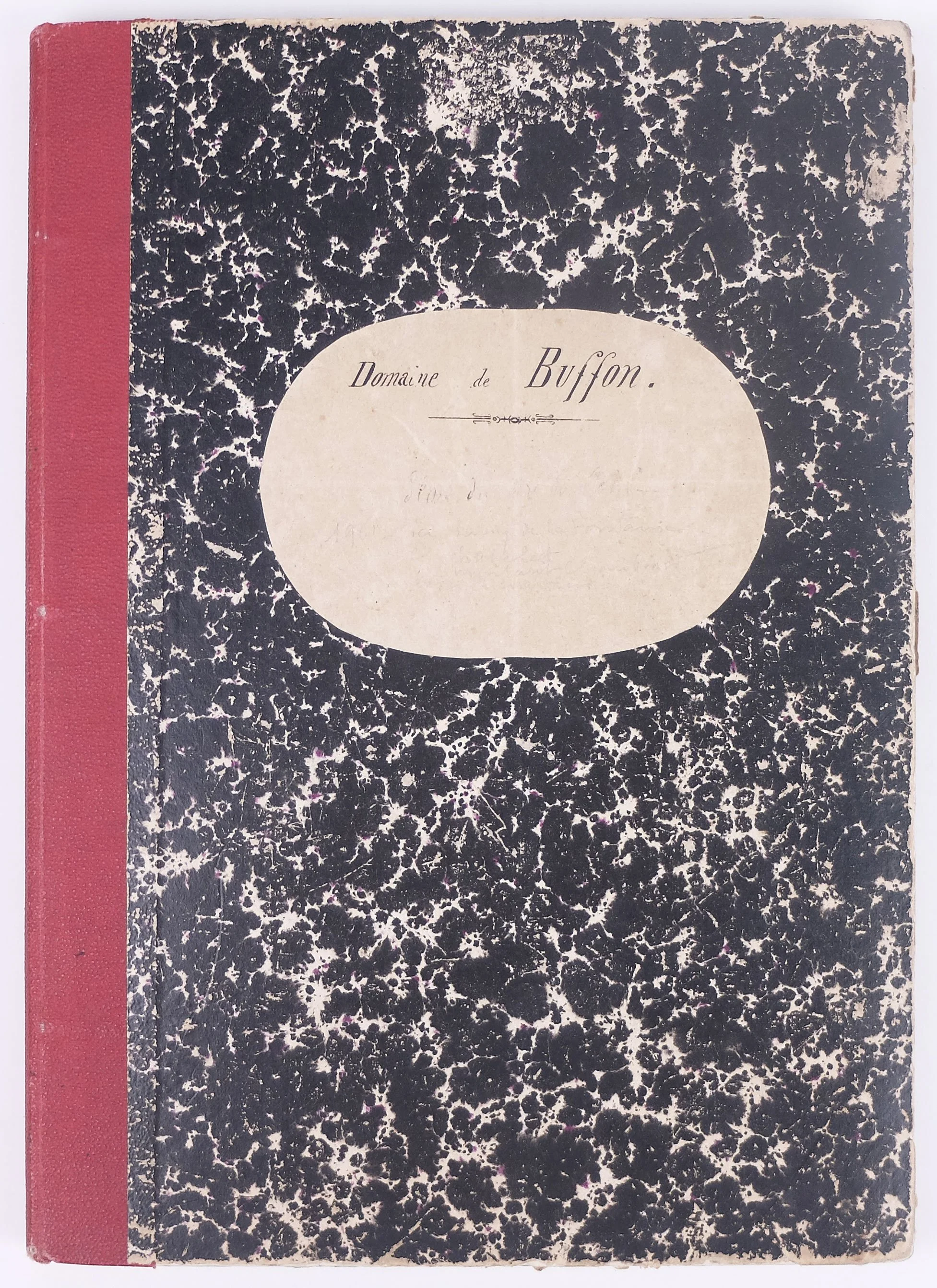 Registre manuscrit domaine de Buffon, reliure