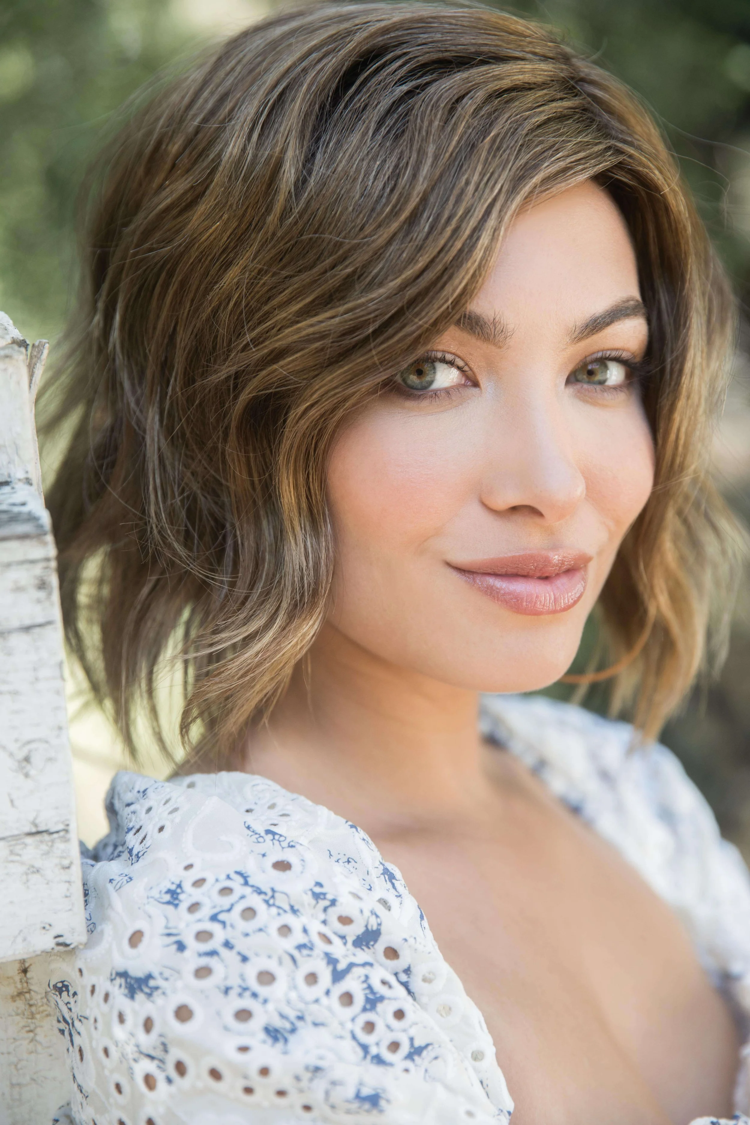 Ella | Synthetic  + Lace Front & Lace Part + Color Shown Cafe Macchiato