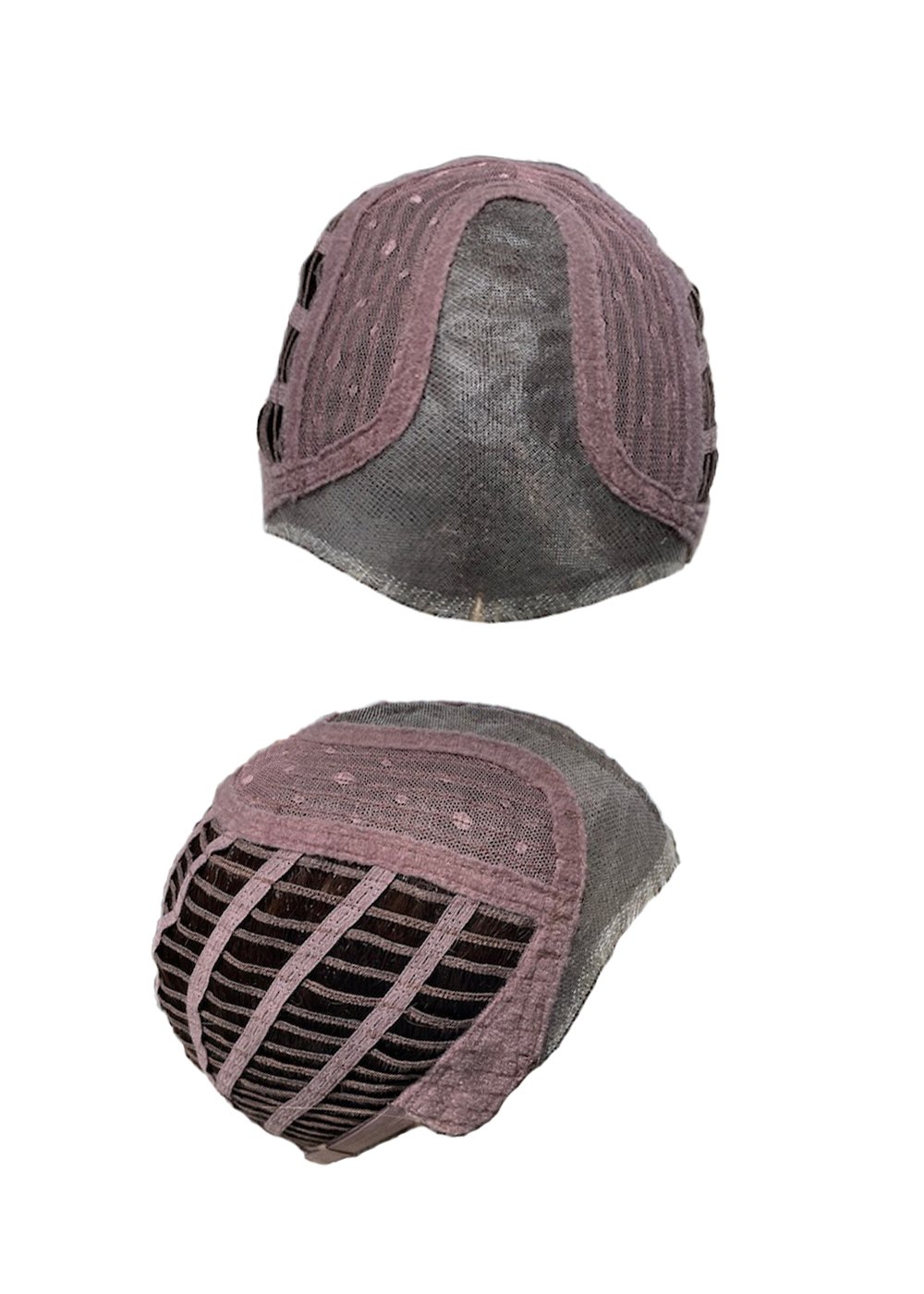 Cafe Extended Center Lace Front with Velcro Adjusters (This is one of the Updated Cafe Cap Designs).  Styles with this cap will have an E after the name.