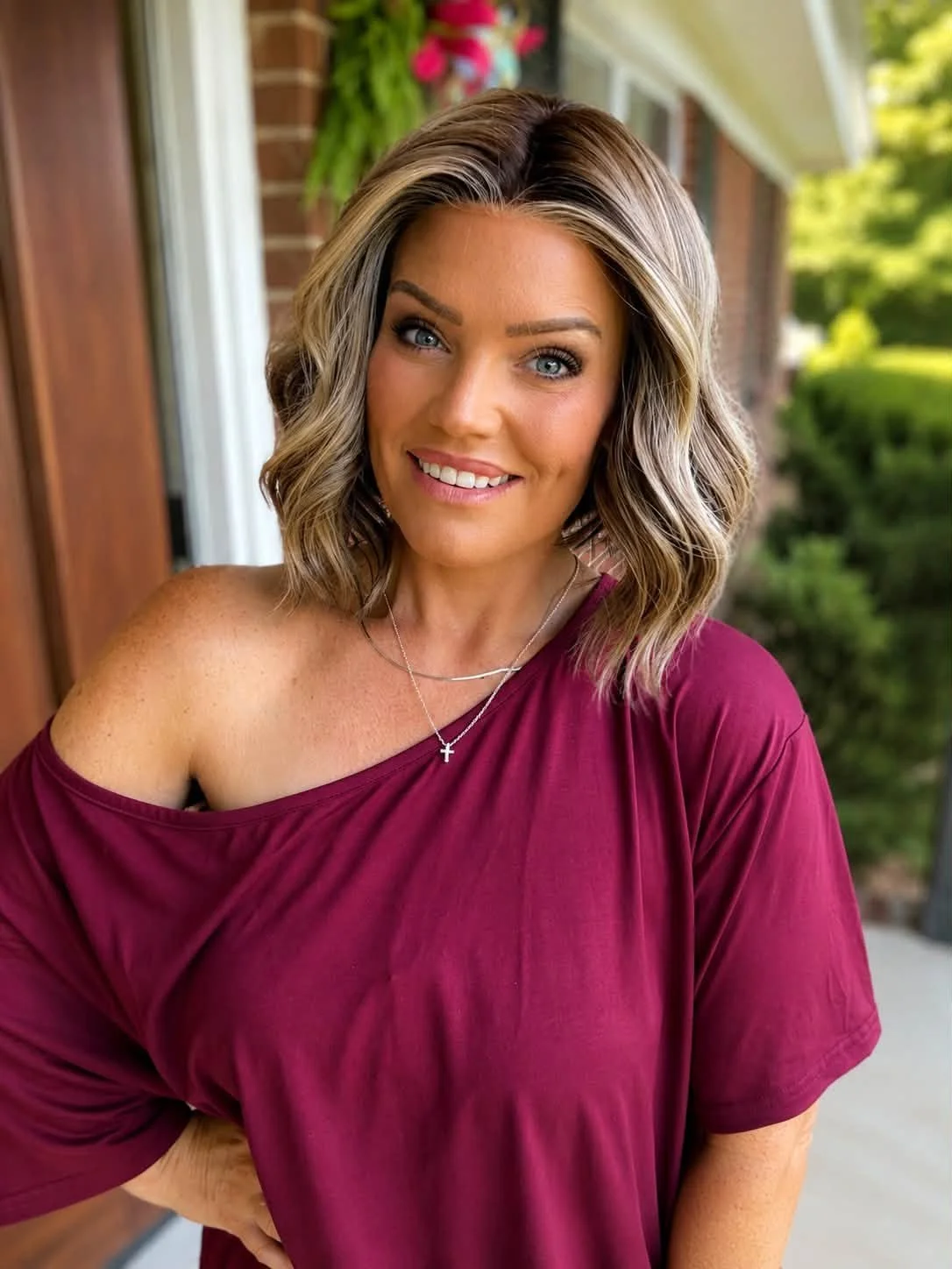 Ami in Brown Sugar Cookie-R  + Hand-Tied Lace Front + Velcro Adjuster + Fits an Average + Heat-Friendly + Ear to Ear Full Mono with a Center Part