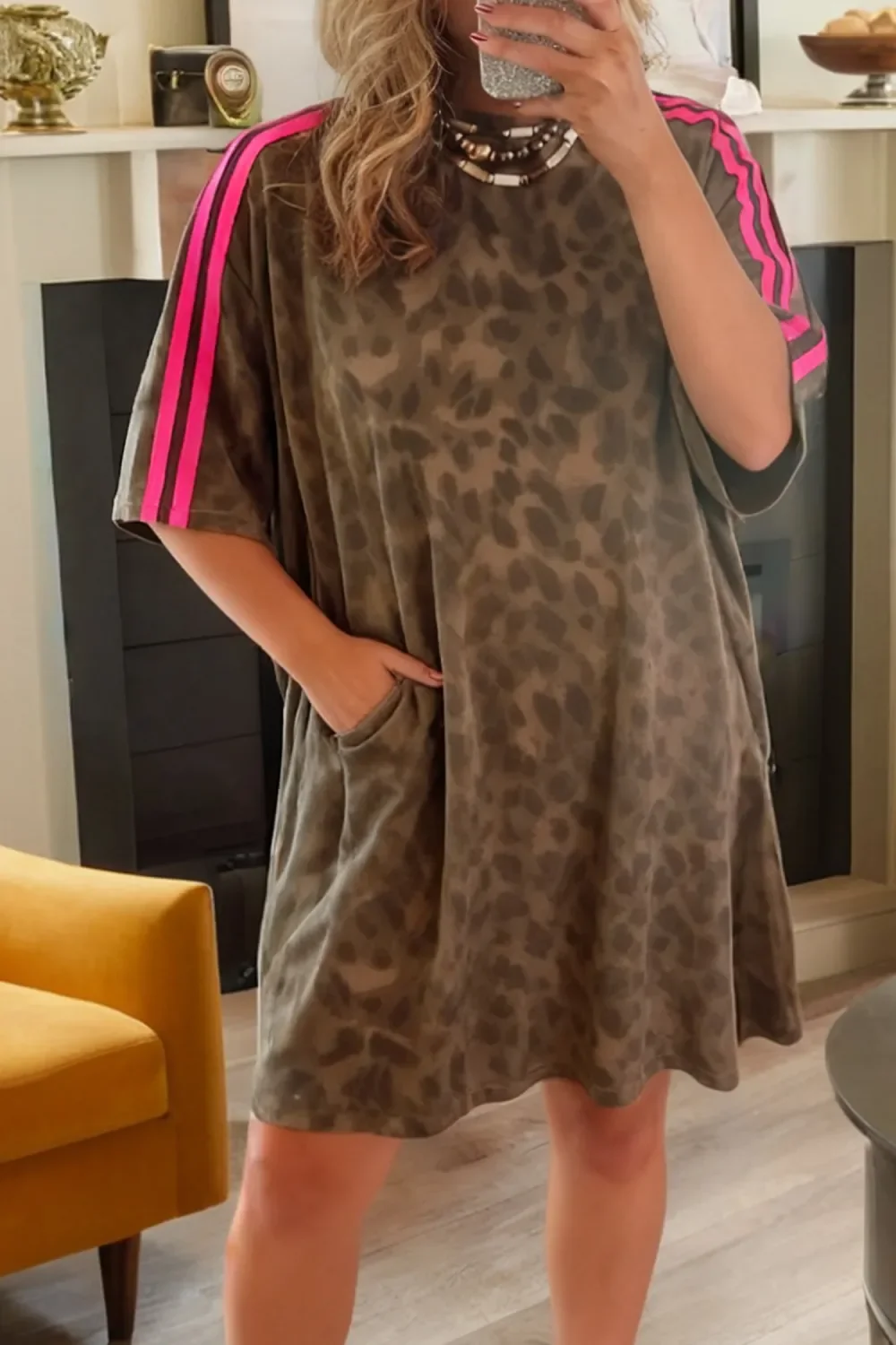 Wild Hem | Wild Side Leopard Varsity Dress