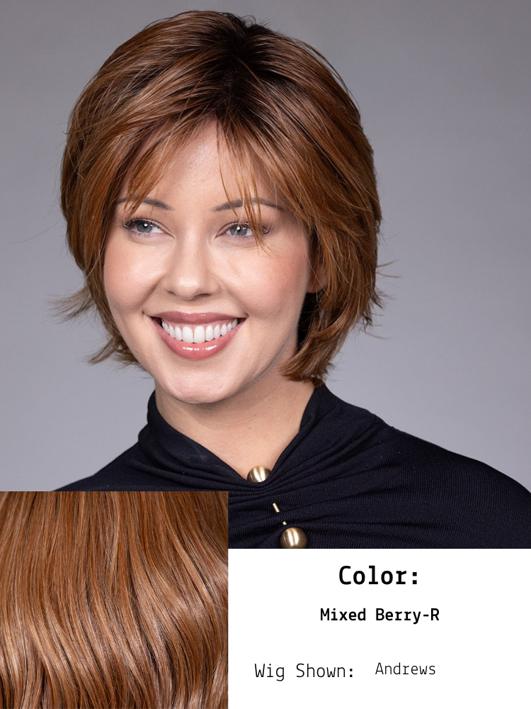 Mixed Berry-R. A vibrant and modern red rooted for a natural regrowth effect. This shade combines deep red and auburn tones, creating a rich, multidimensional hue reminiscent of assorted berries. This dynamic blend offers a bold and sophisticated loo