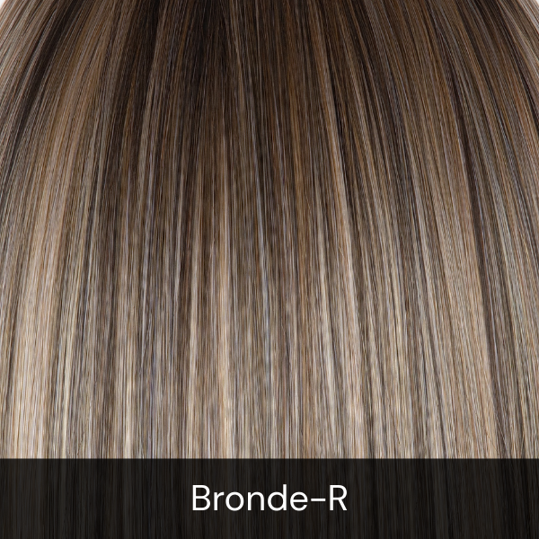 Close-up of brown hair with a name caption "Bronde-R" at the bottom.