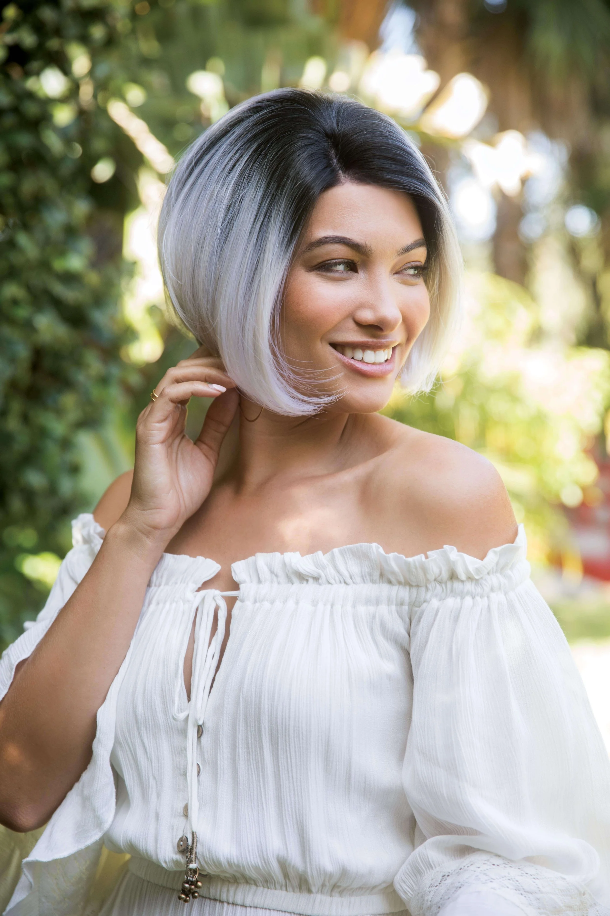 Fabulous | Synthetic + Heat Friendly + U-Part + Lace Front +  + Color Shown Creme de Coco