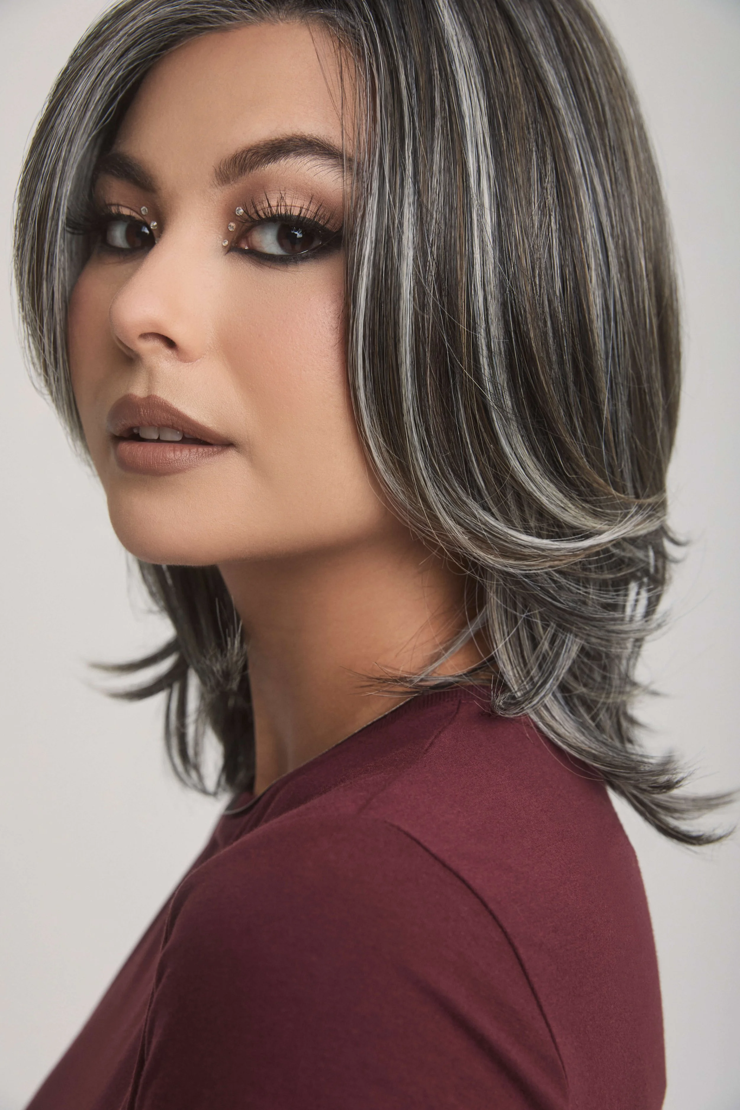 Mika + Color Shown Truffle Ribbon-R + Extended Lace Front + Partial Monofilament  + Heat Friendly