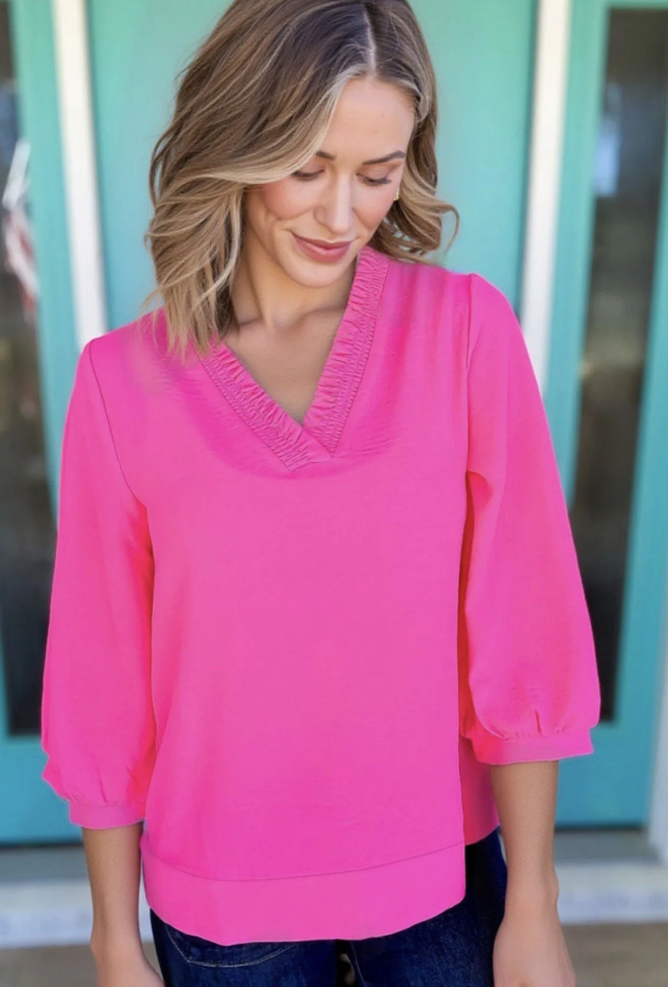 LC25132661-P2209 Crinkle Blouse