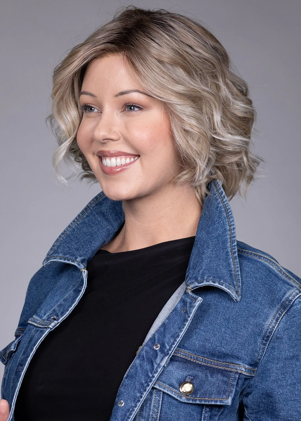 Houston | Color Shown Milkshake Blonde-R + Hand-Tied Full Double Monofilament+ Velcro Adjuster + Fits an Average + Heat-Friendly + Ear to Ear Full Mono with a Left Part