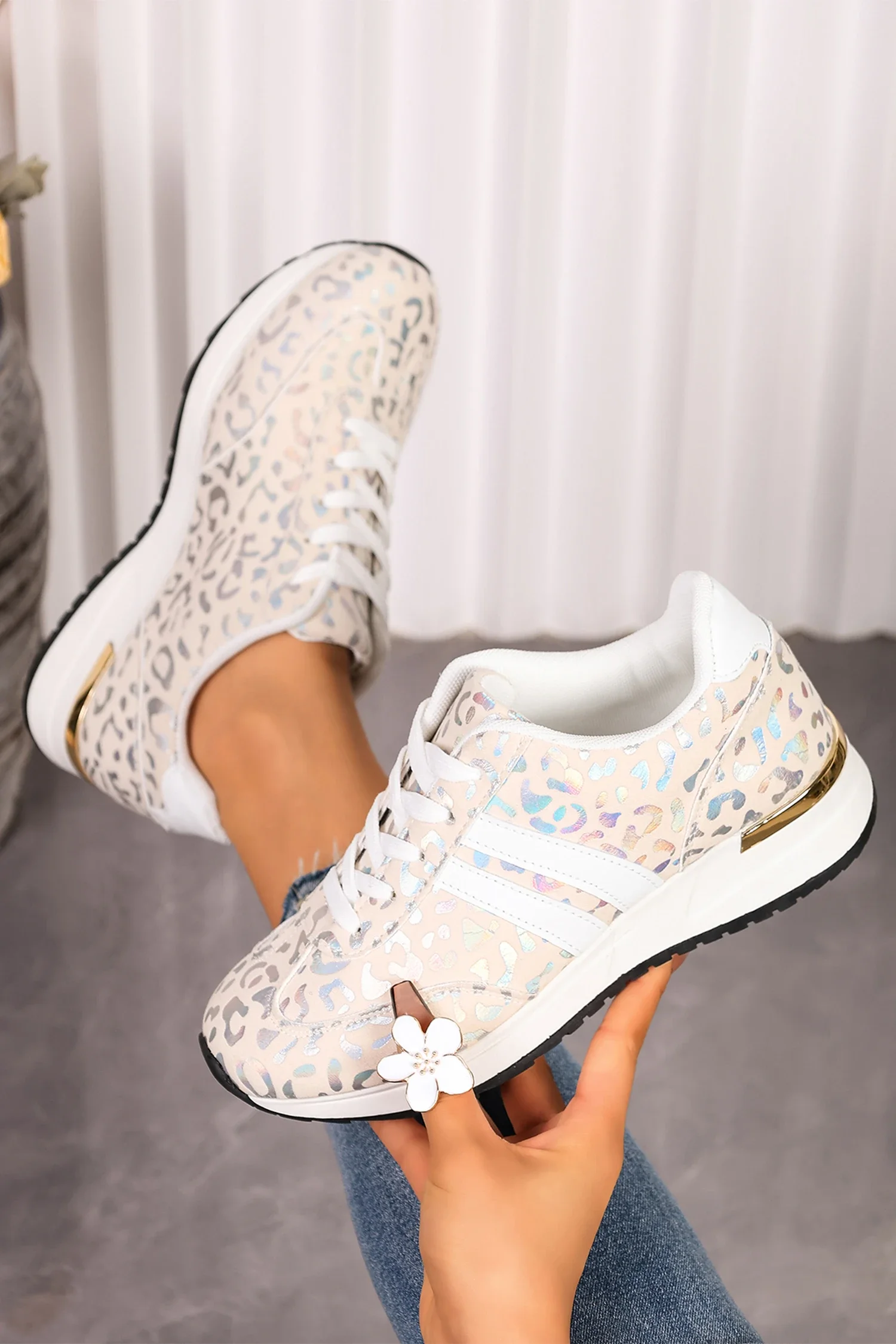 White Leopard Tennis Shoes..2.webp
