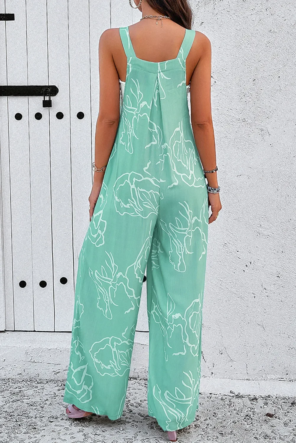 Moonlight Jade Printed Bib Wide Leg Overall.2.webp
