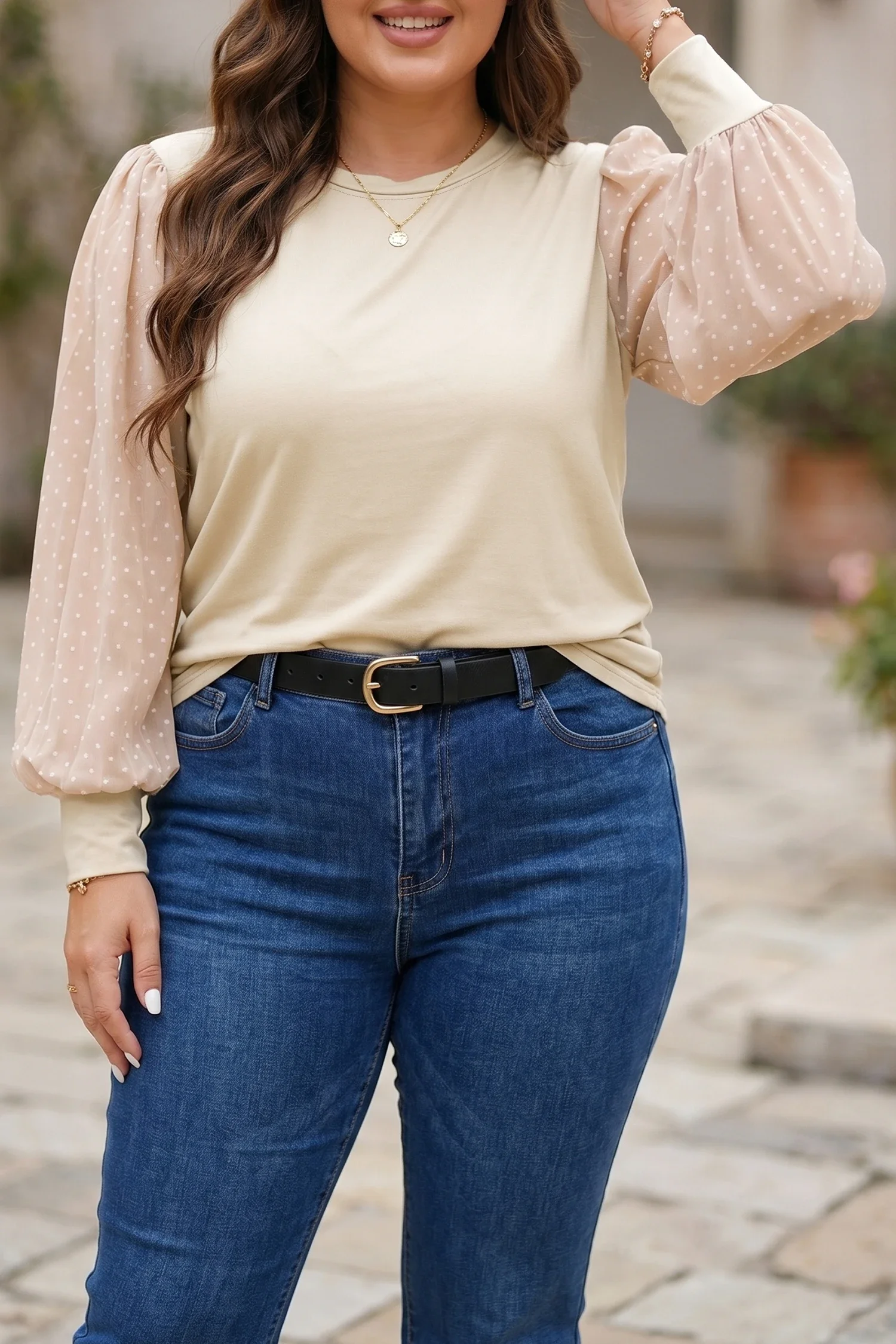 Wild Hem | Vanilla Chiffon Dream Sleeve Top