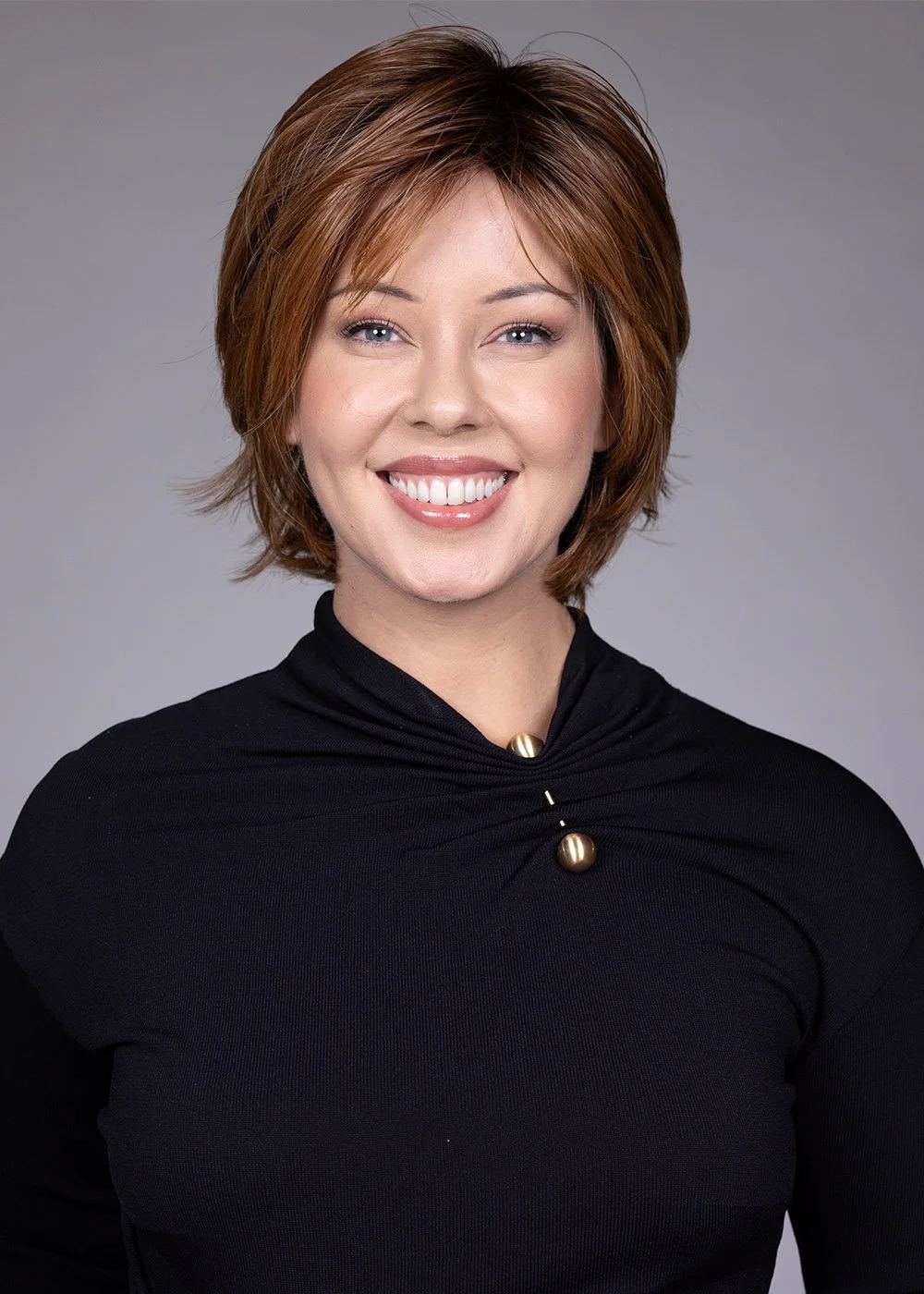 Andrews | Color Shown Mixed Berry-R + Hand-Tied Full Double Monofilament+ Velcro Adjuster + Fits an Average + Heat-Friendly + Ear to Ear Full Mono with a Left Part