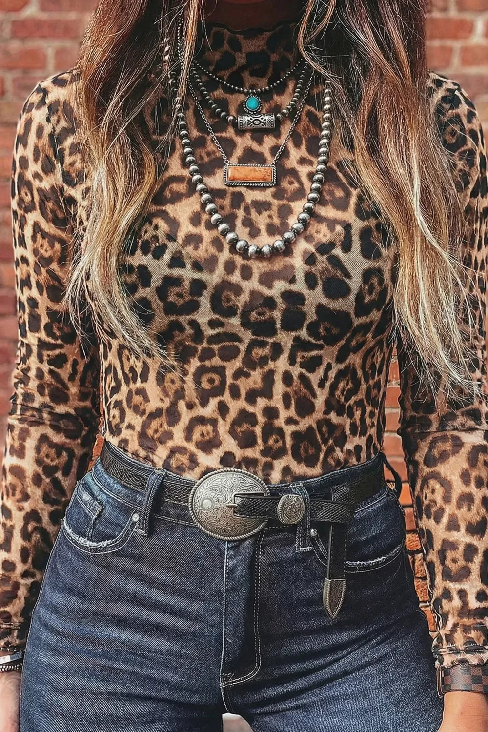 Wild Hem | Leopard Print Mesh Top