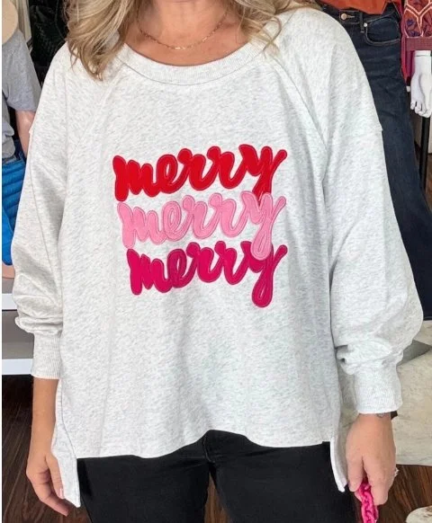 Wild Hem | Merry Sequin Sweatshirt