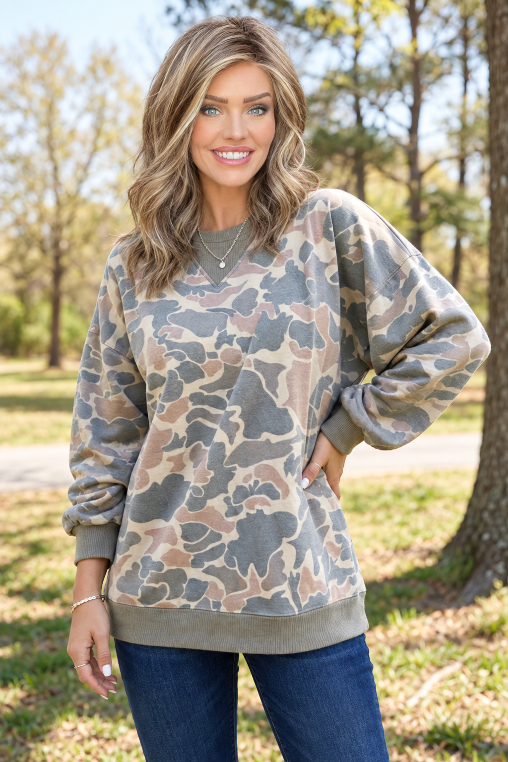 Wild Hem | Backwoods Beauty Camo Pullover