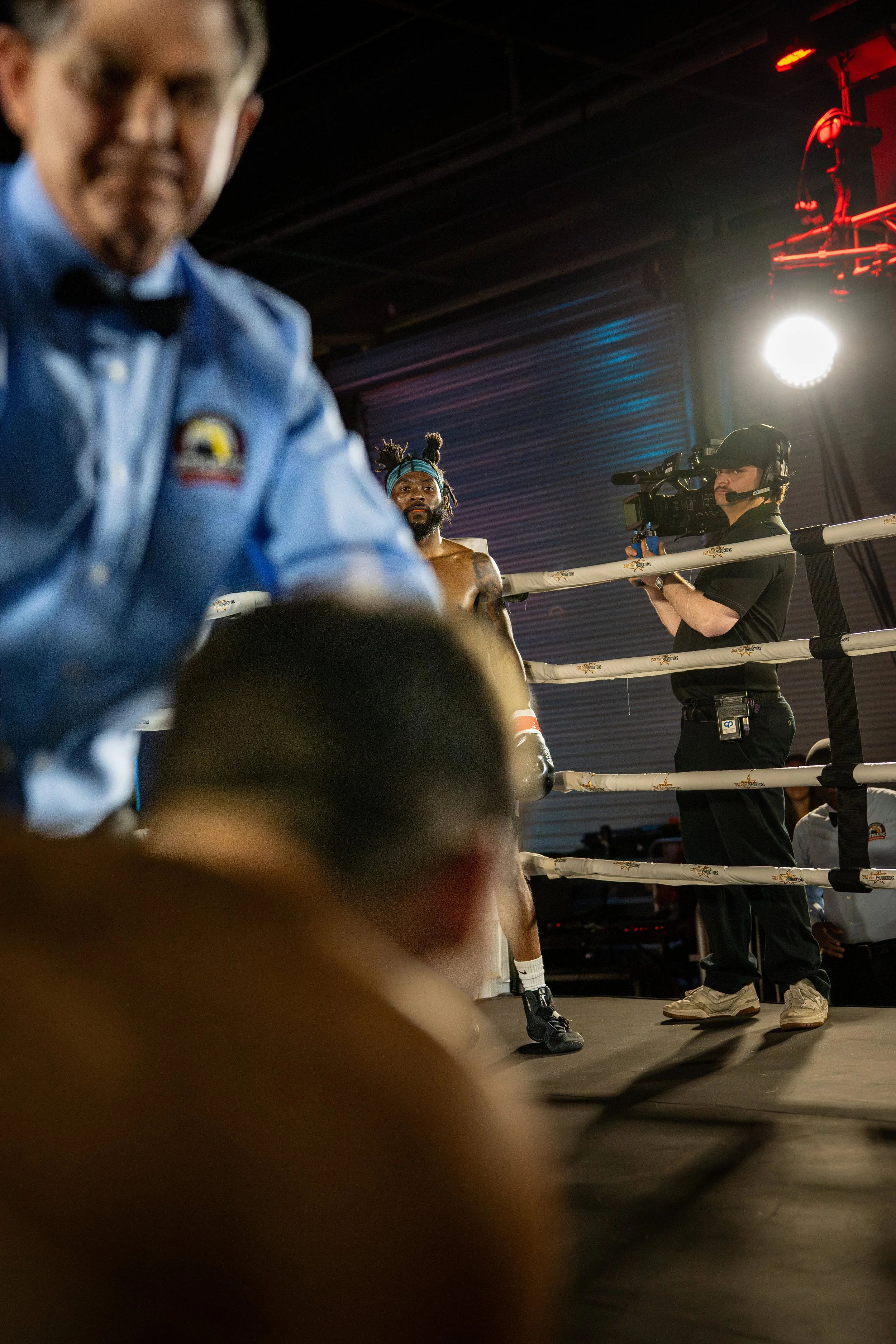 Jean Gabriel after downing his opponent at OCC Roadhouse in February 2025 - Underhill Photoworks