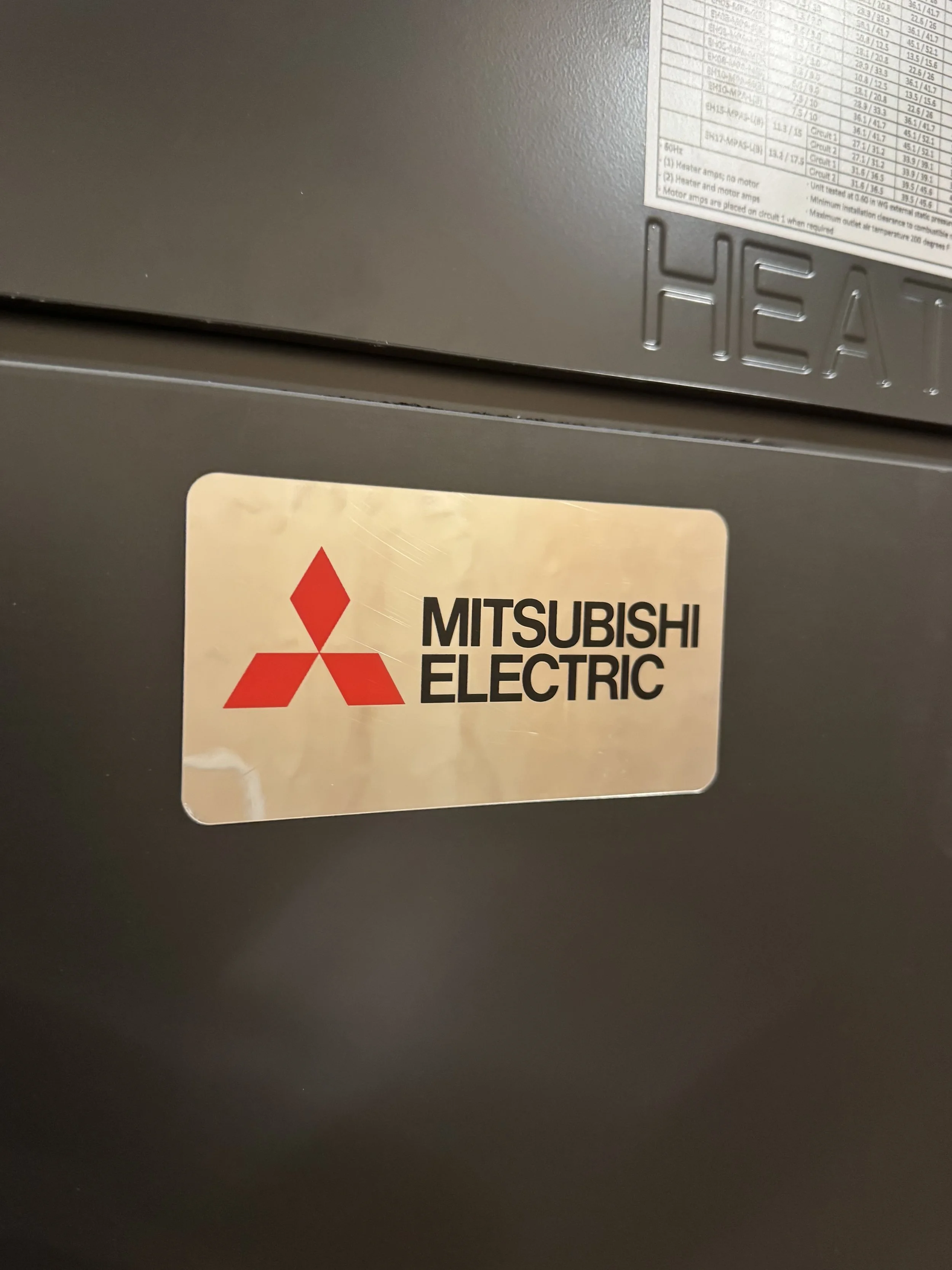 Mitsubishi electric heat pump installed by Air2Air Ventilation, a local hvac company serving New Brunswick and nova scotia