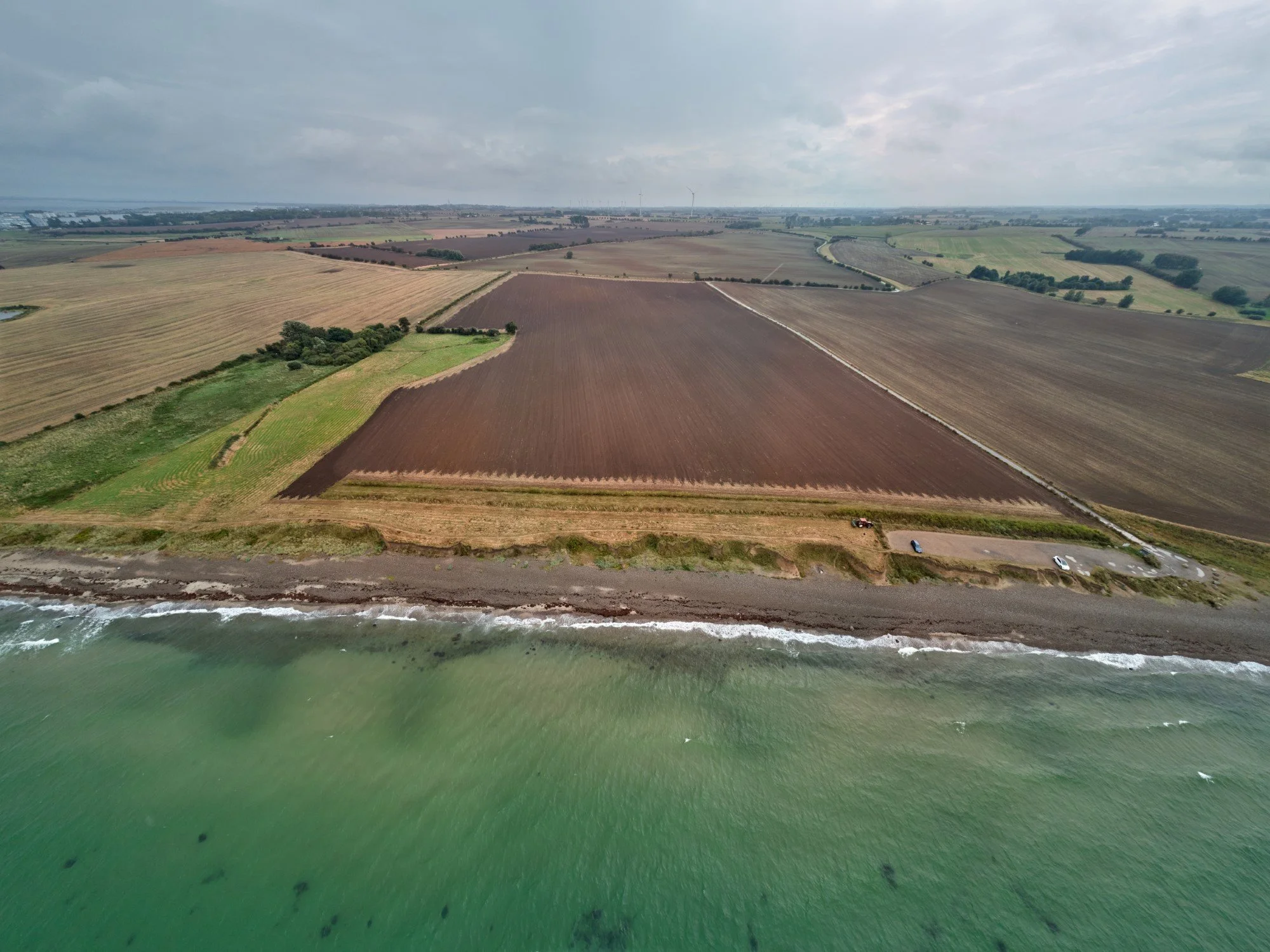 Luftbild des gesamten Strands