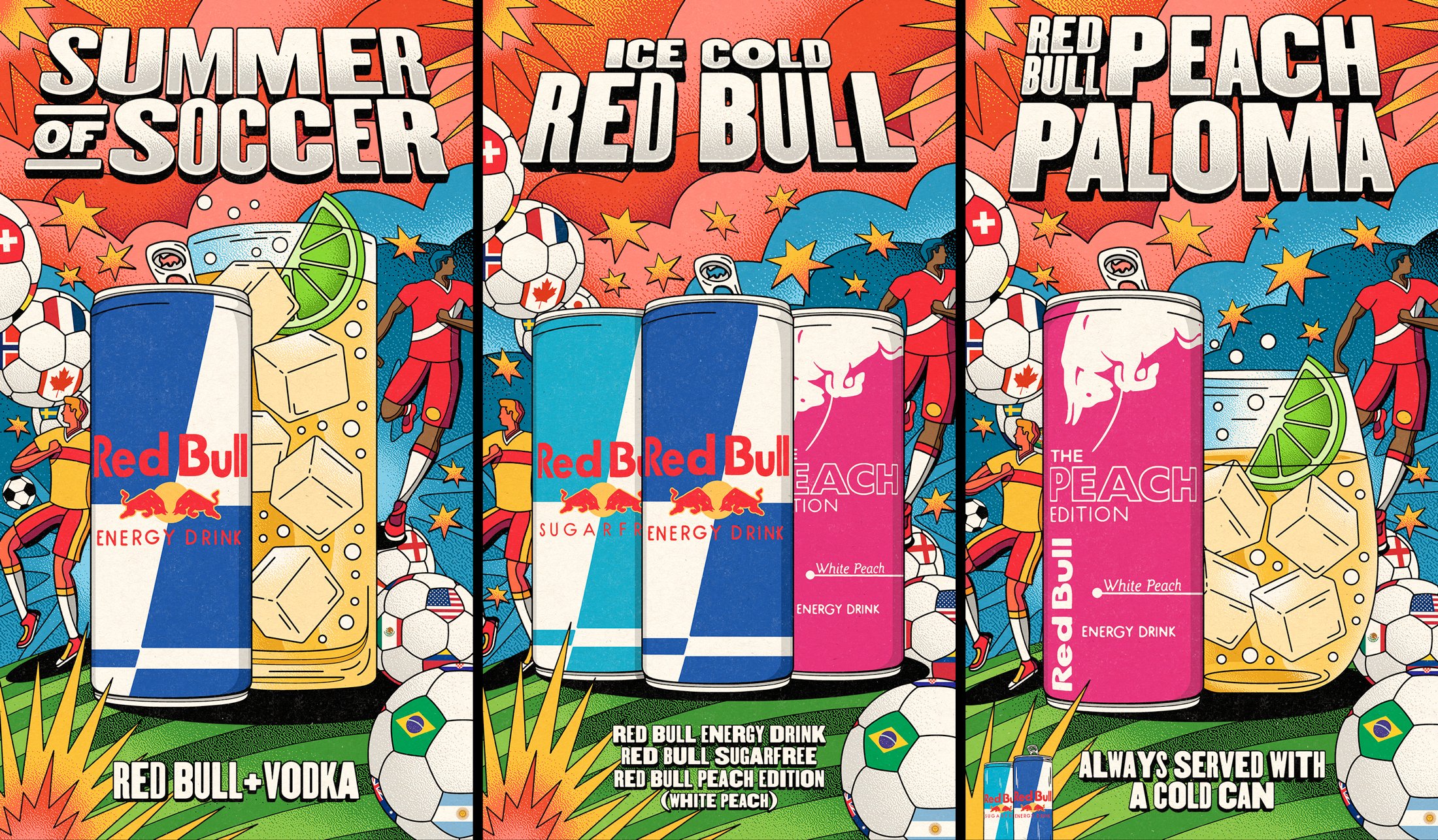 Graphic Design - Branding - Illustration | Red Bull Advertising Design by Souvenir Design Studio - Philadelphia, PA